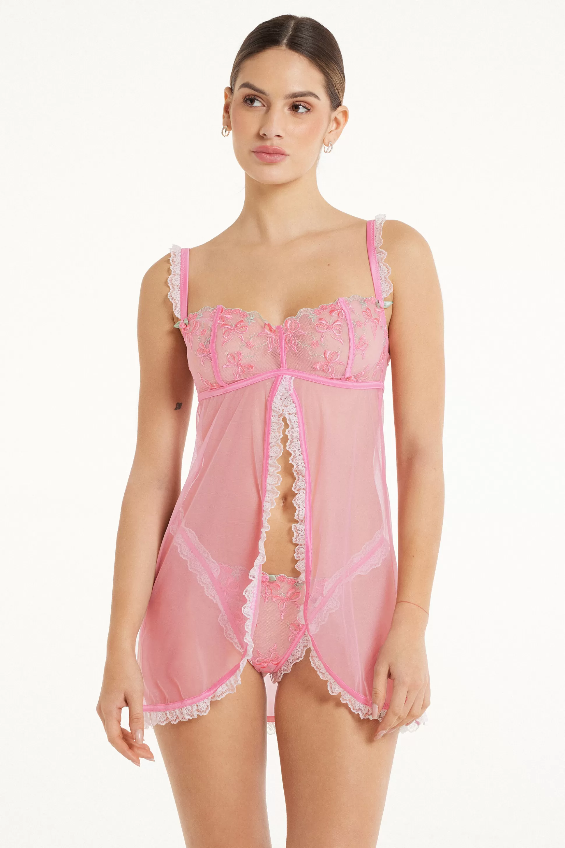 Babydoll Con Spalline Sottili Candy Lace - Sottovesti - Donna | >Tezenis Fashion