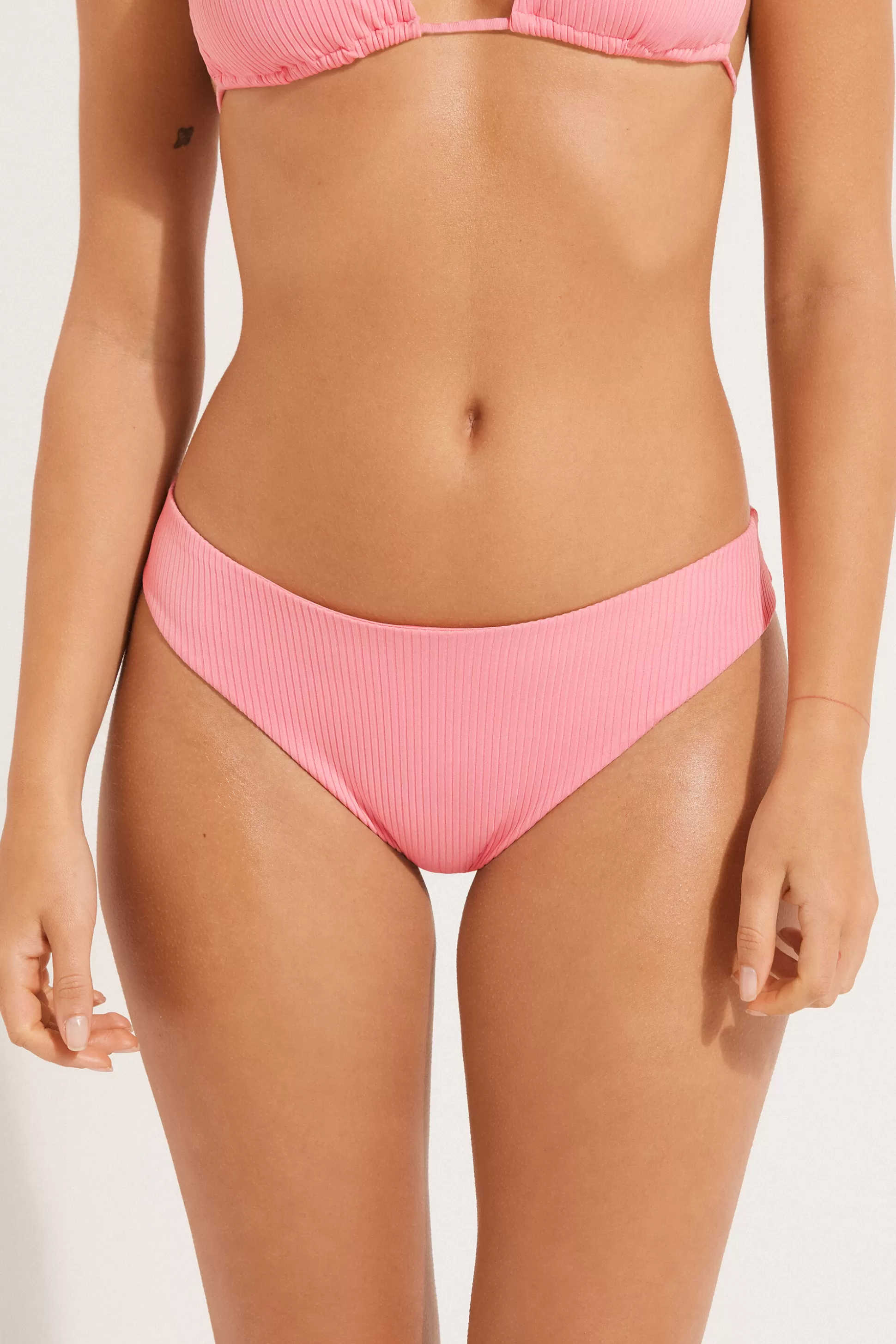 Bikini Brasiliano Sgambato Stondato Microfibra Riciclata Costine - Brasiliano - Donna | >Tezenis Hot