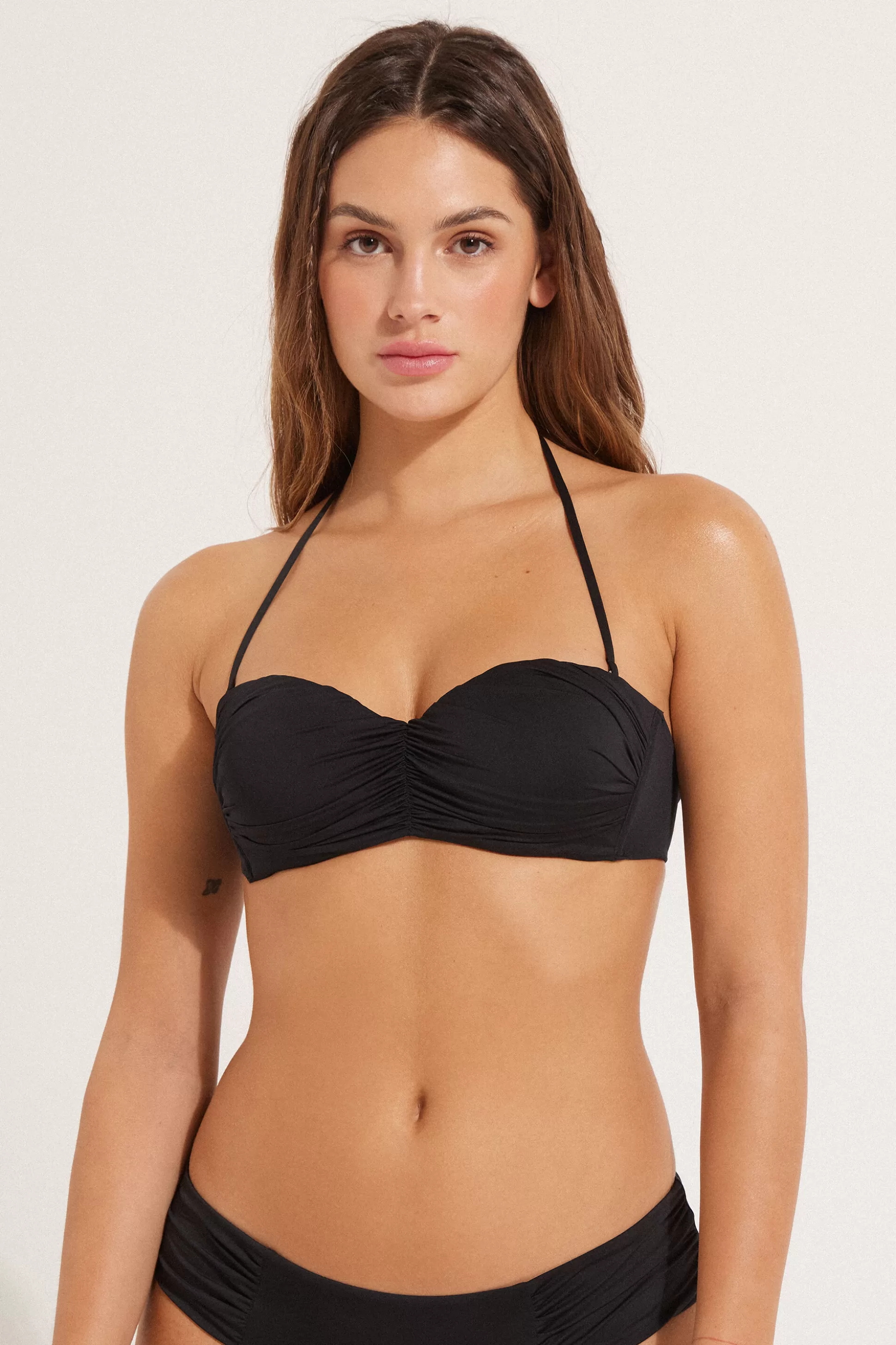 Bikini Fascia Imbottita Con Arriccio Microfibra Riciclata - Fascia - Donna | >Tezenis Fashion