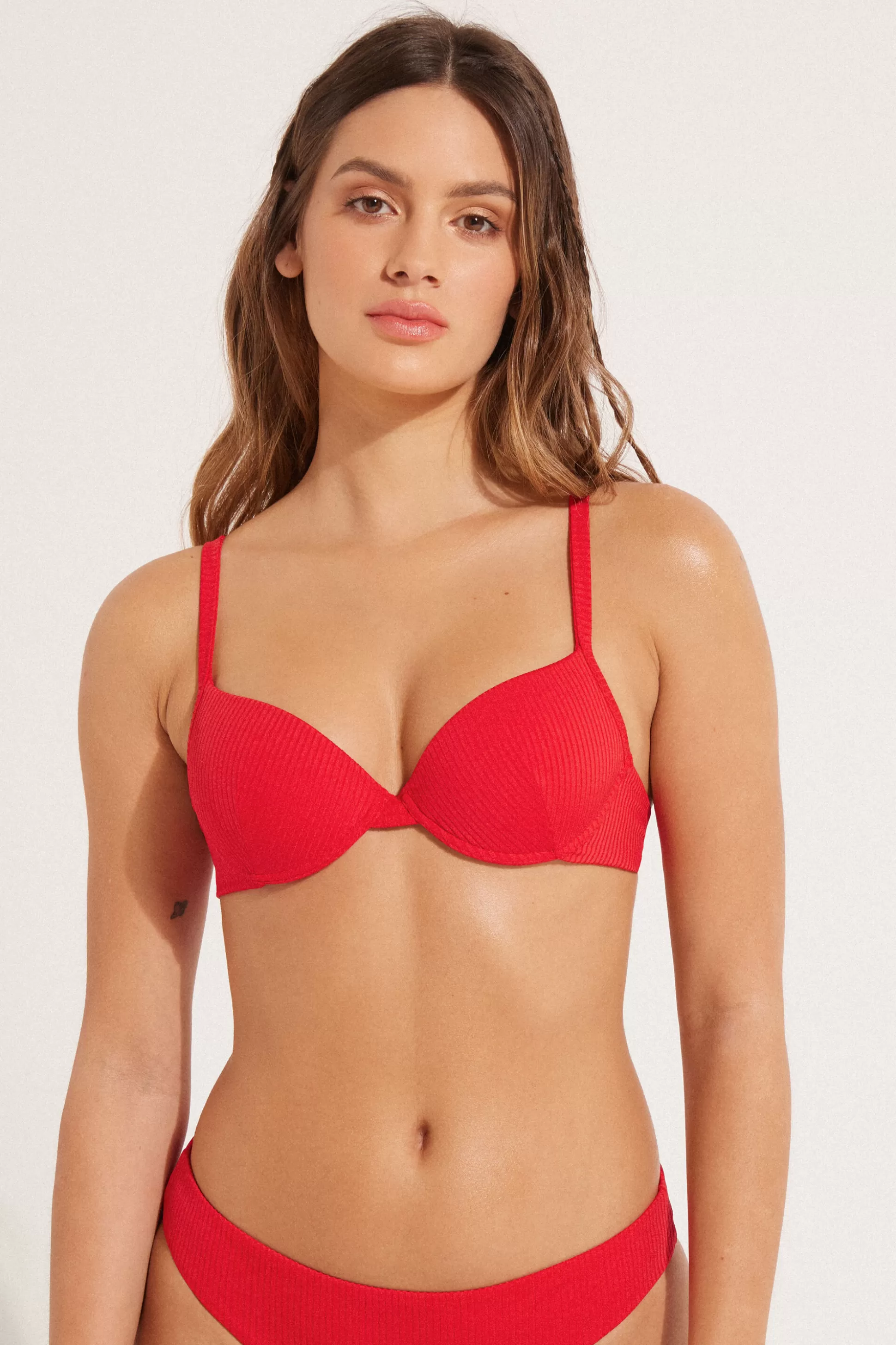 Bikini Push-Up Imbottito Microfibra Riciclata Costine - Push Up - Donna | >Tezenis Cheap