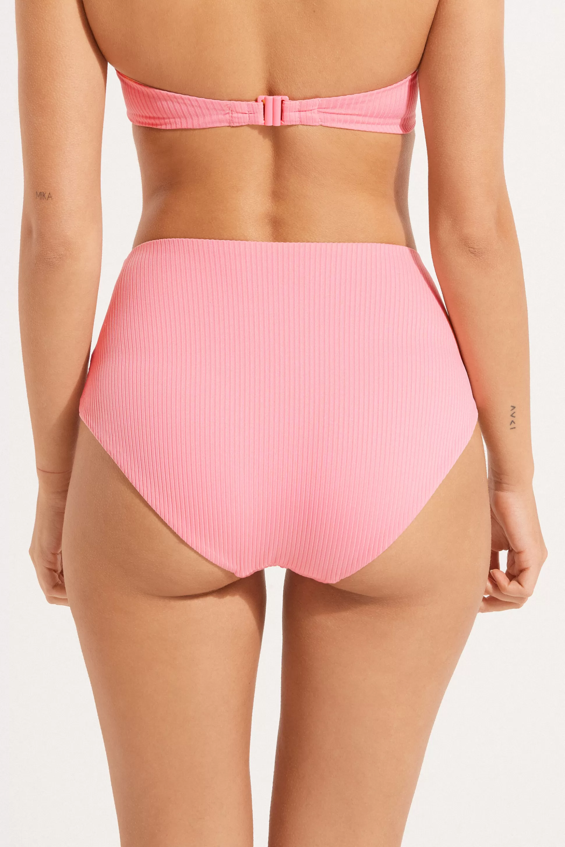 Bikini Slip Alto Microfibra Riciclata Costine - Slip - Donna | >Tezenis Outlet