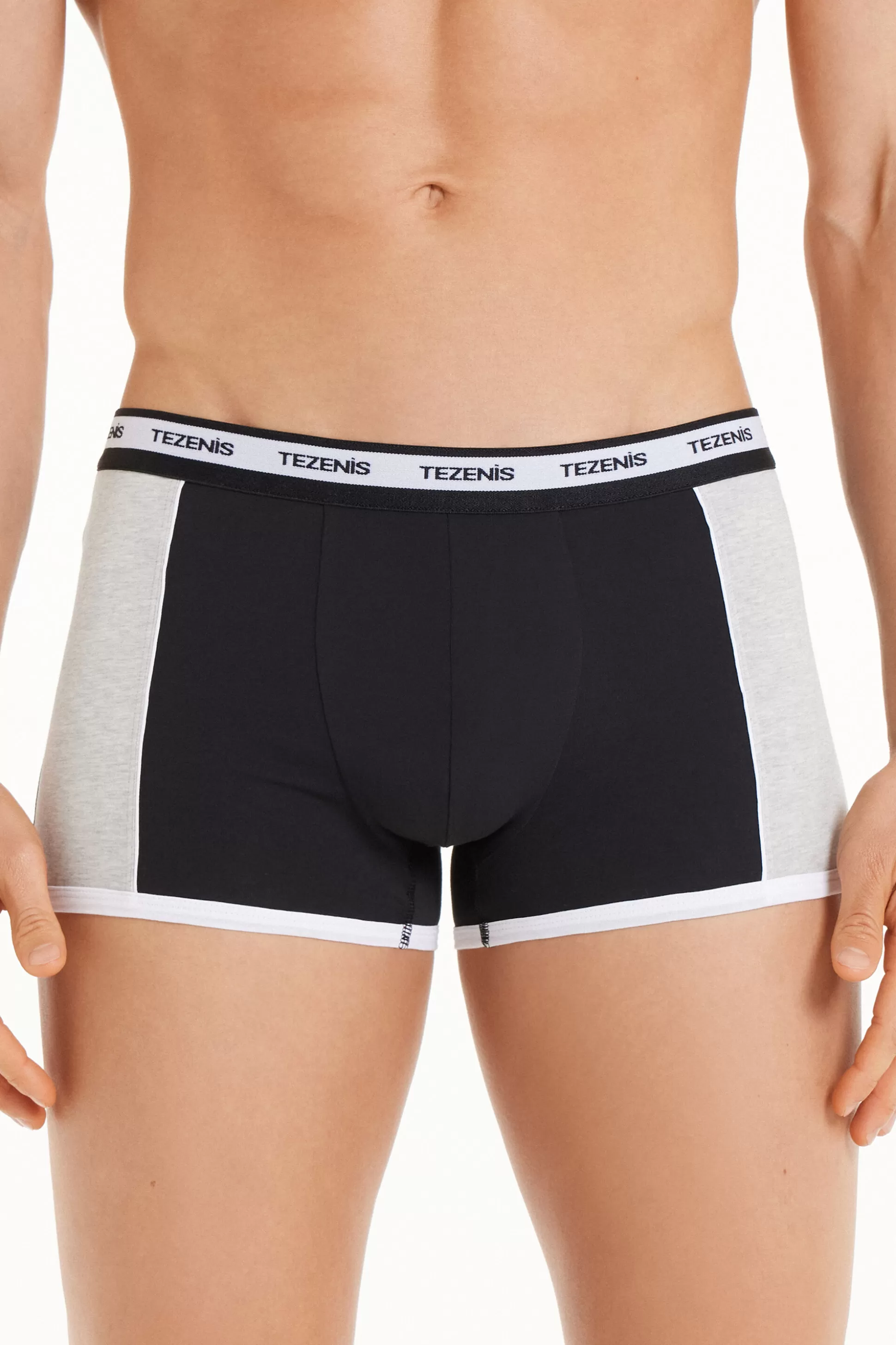 Boxer Cotone Bicolore Con Elastico Logato - Boxer - Uomo | >Tezenis Discount