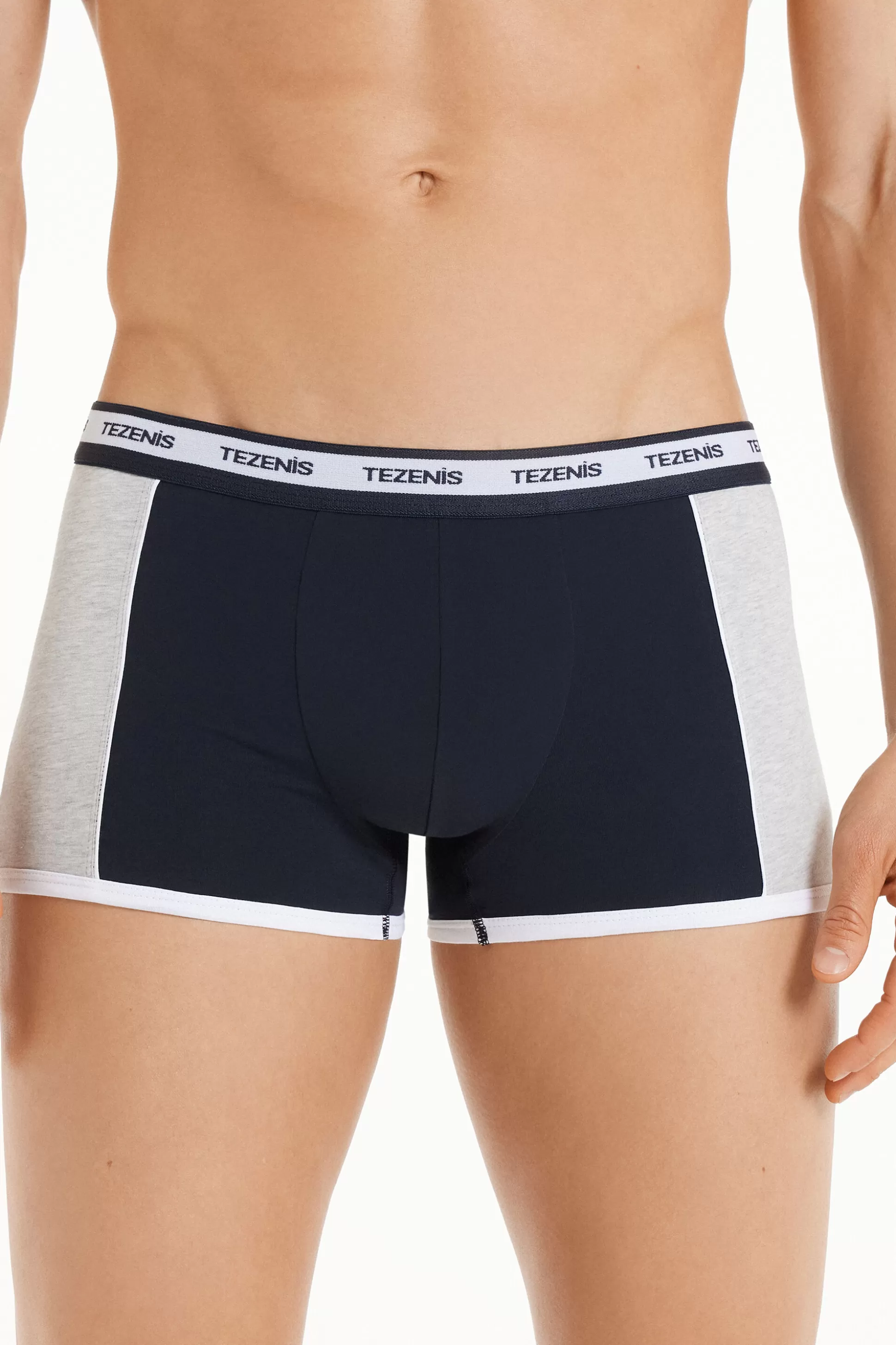 Boxer Cotone Bicolore Con Elastico Logato - Boxer - Uomo | >Tezenis Cheap