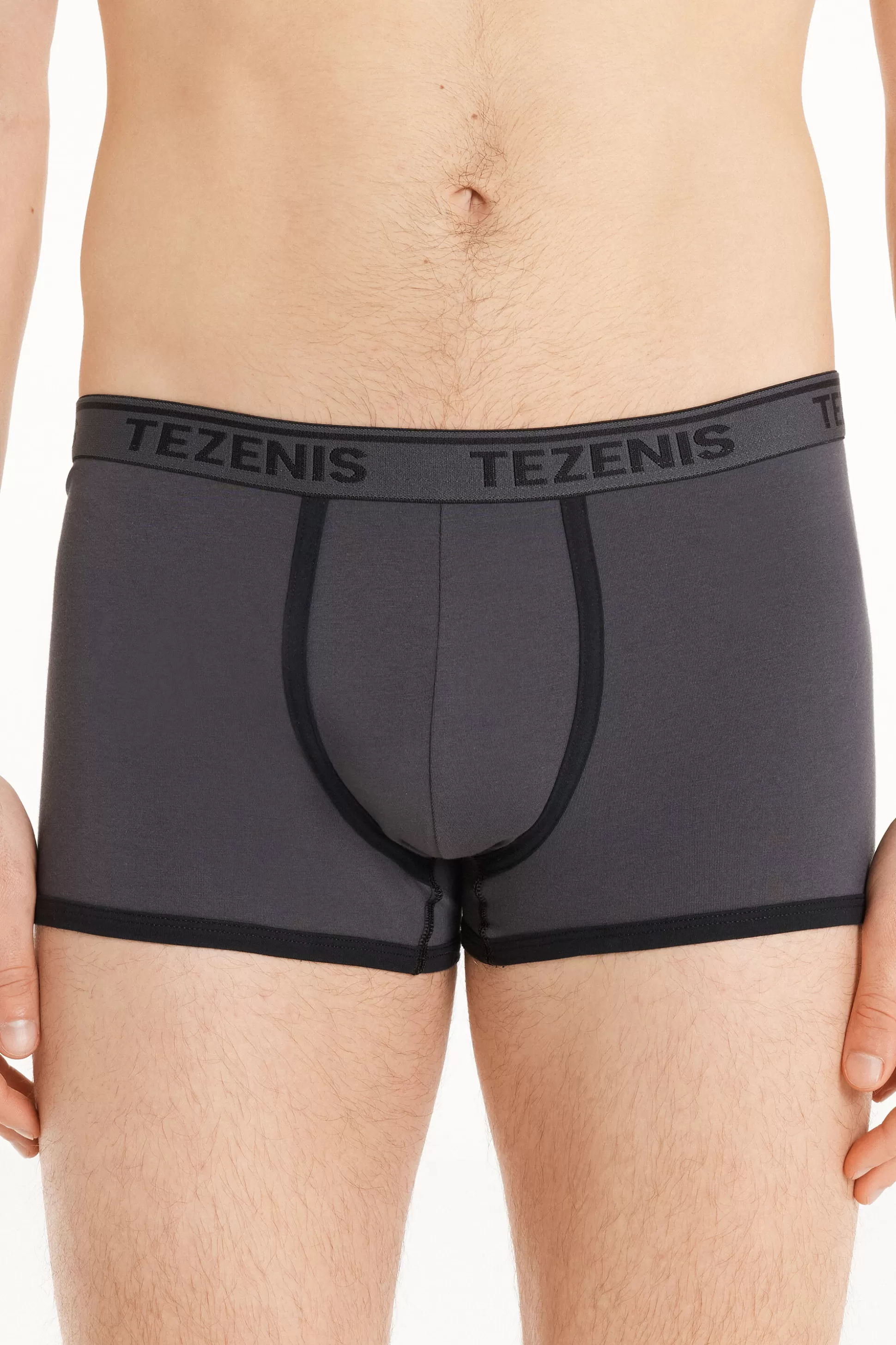 Boxer In Cotone Bordi A Contrasto Con Logo - Boxer - Uomo | >Tezenis Outlet