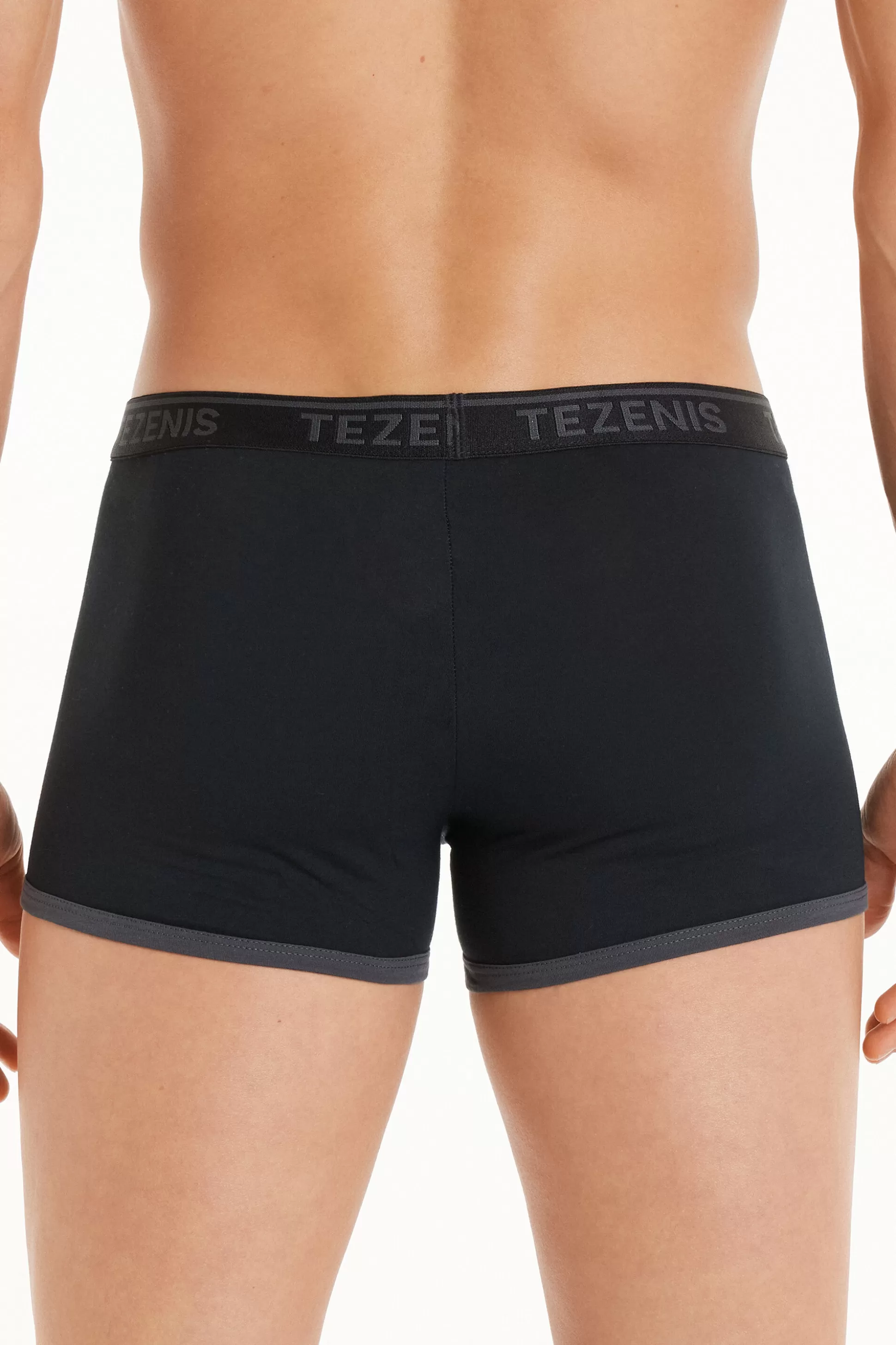 Boxer In Cotone Bordi A Contrasto Con Logo - Boxer - Uomo | >Tezenis Online