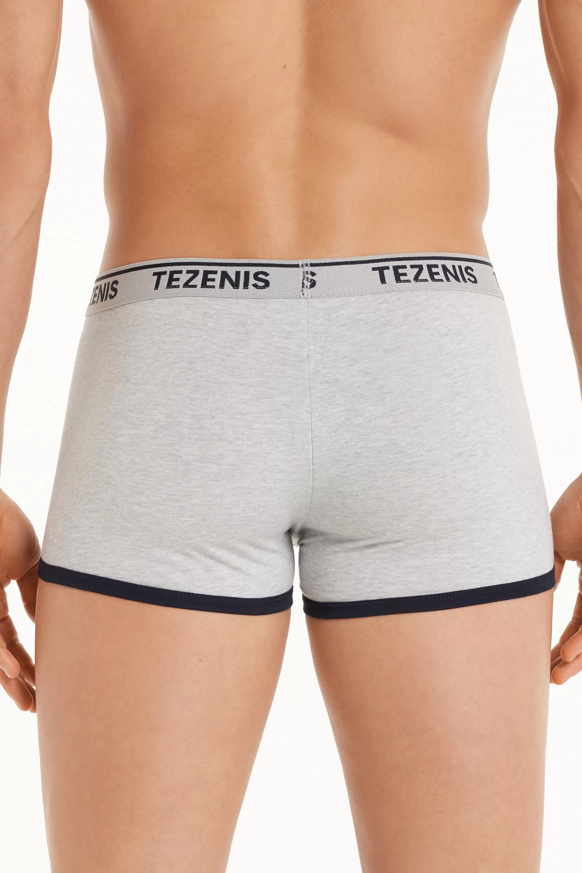 Boxer In Cotone Bordi A Contrasto Con Logo - Boxer - Uomo | >Tezenis Shop