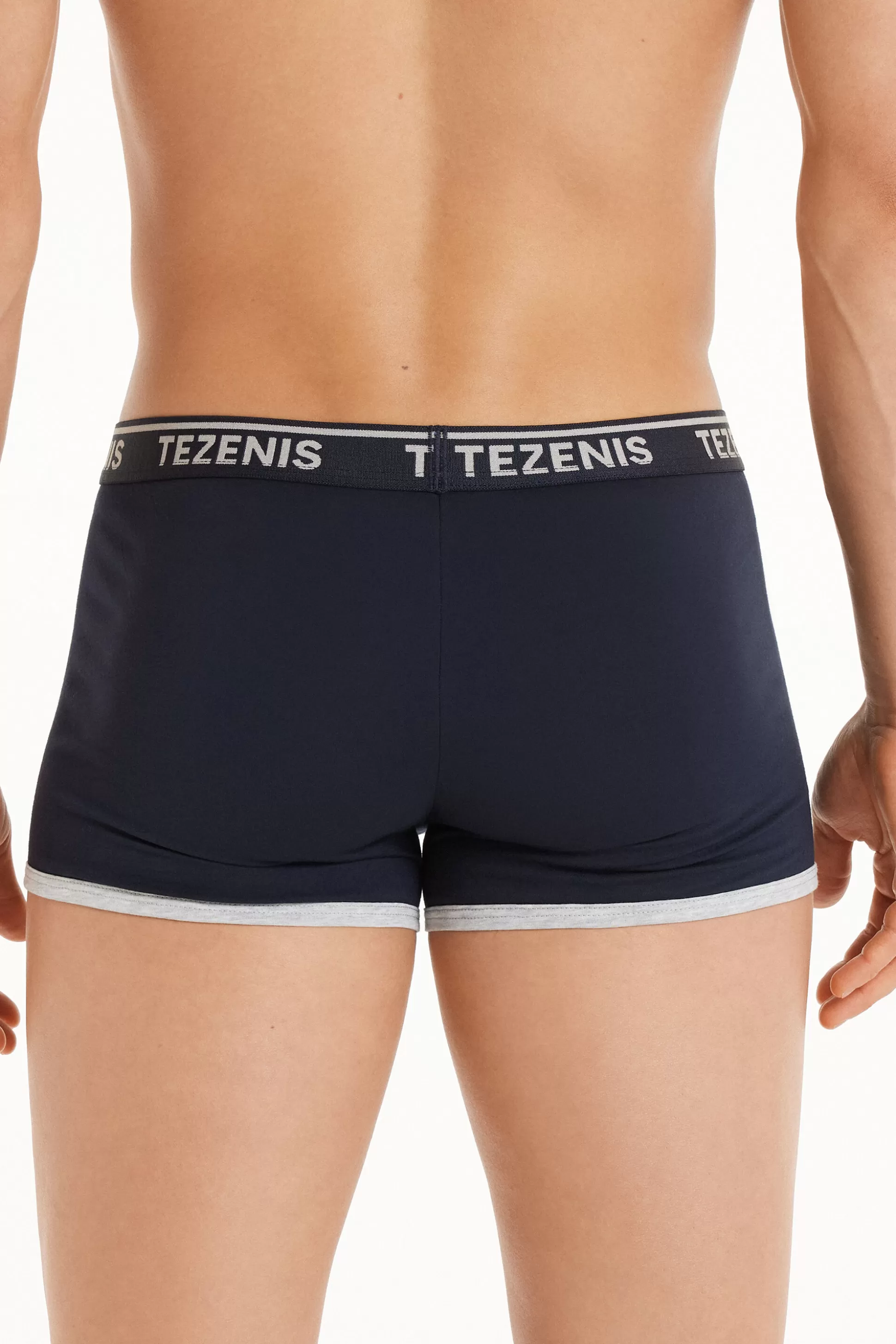 Boxer In Cotone Bordi A Contrasto Con Logo - Boxer - Uomo | >Tezenis New