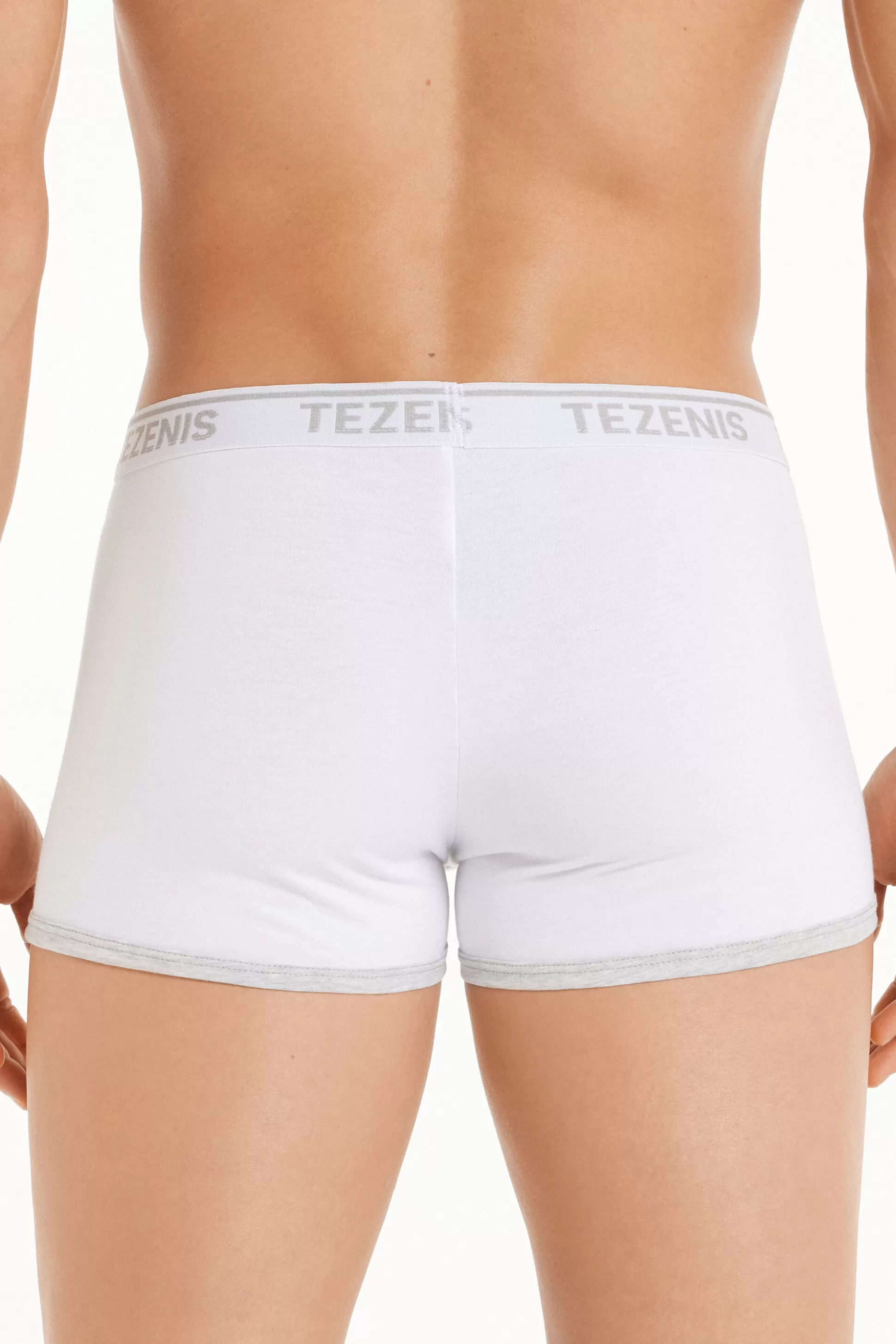 Boxer In Cotone Bordi A Contrasto Con Logo - Boxer - Uomo | >Tezenis Store