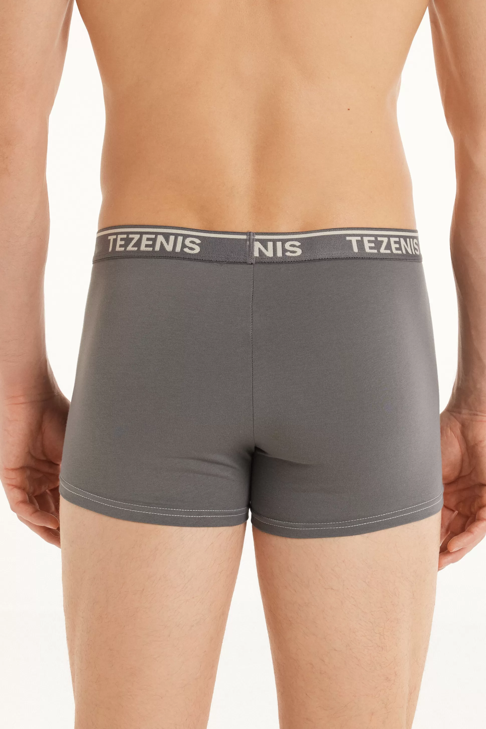 Boxer In Cotone Cuciture A Contrasto Con Logo - Boxer - Uomo | >Tezenis Shop