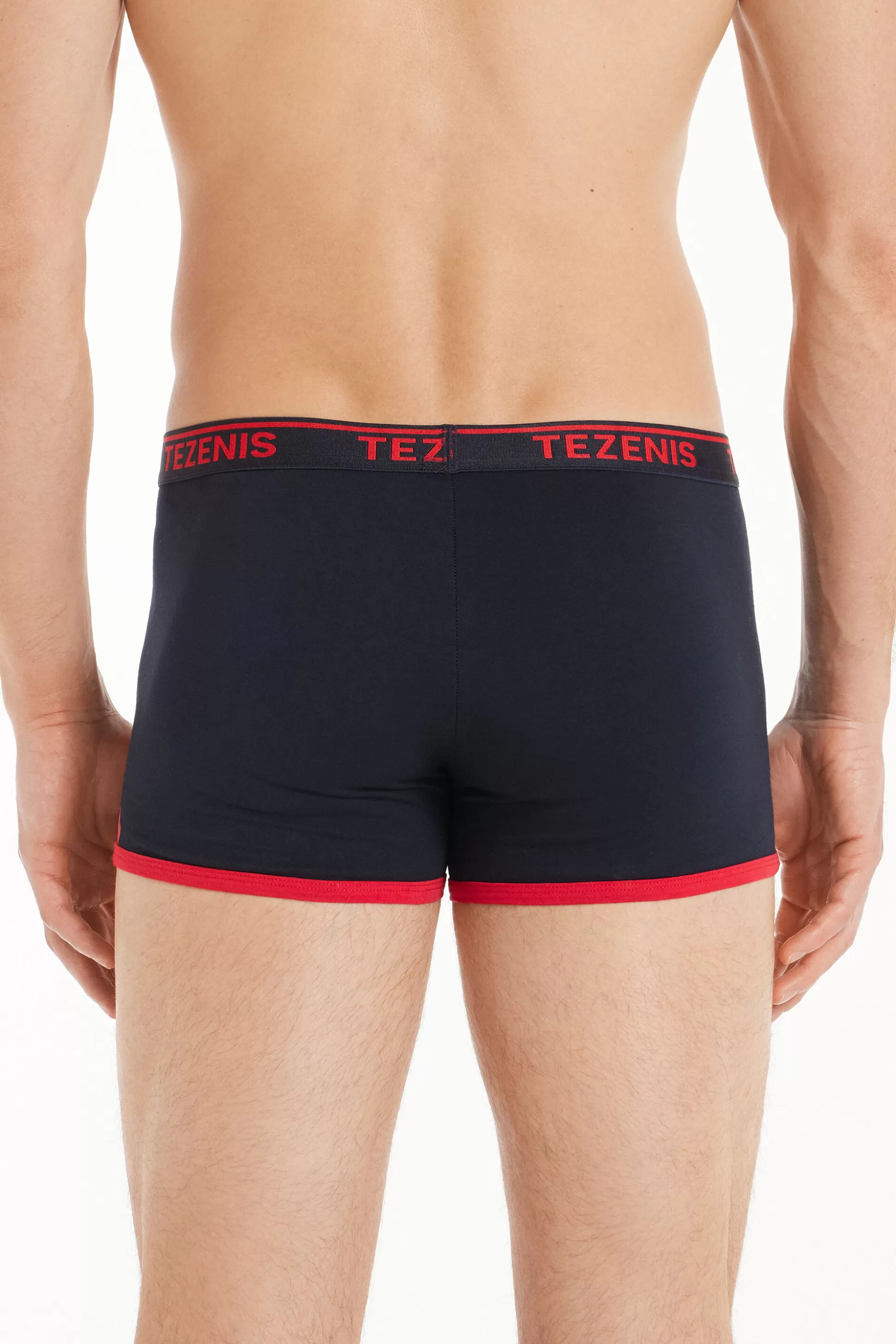 Boxer In Cotone Stampato Bordi A Contrasto Con Logo - Boxer - Uomo | >Tezenis Flash Sale