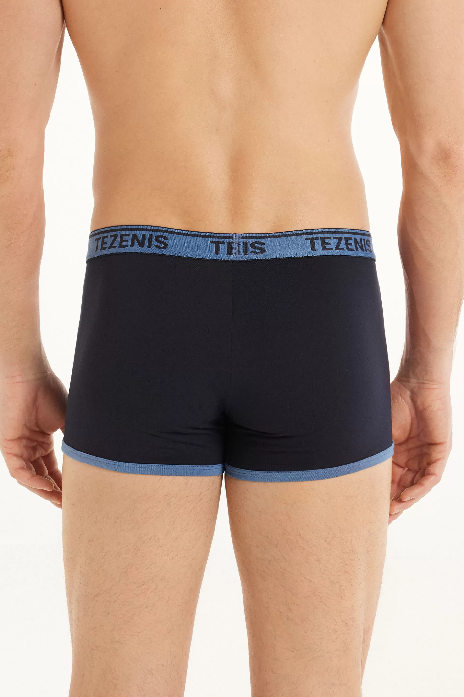 Boxer In Cotone Stampato Bordi A Contrasto Con Logo - Boxer - Uomo | >Tezenis Outlet