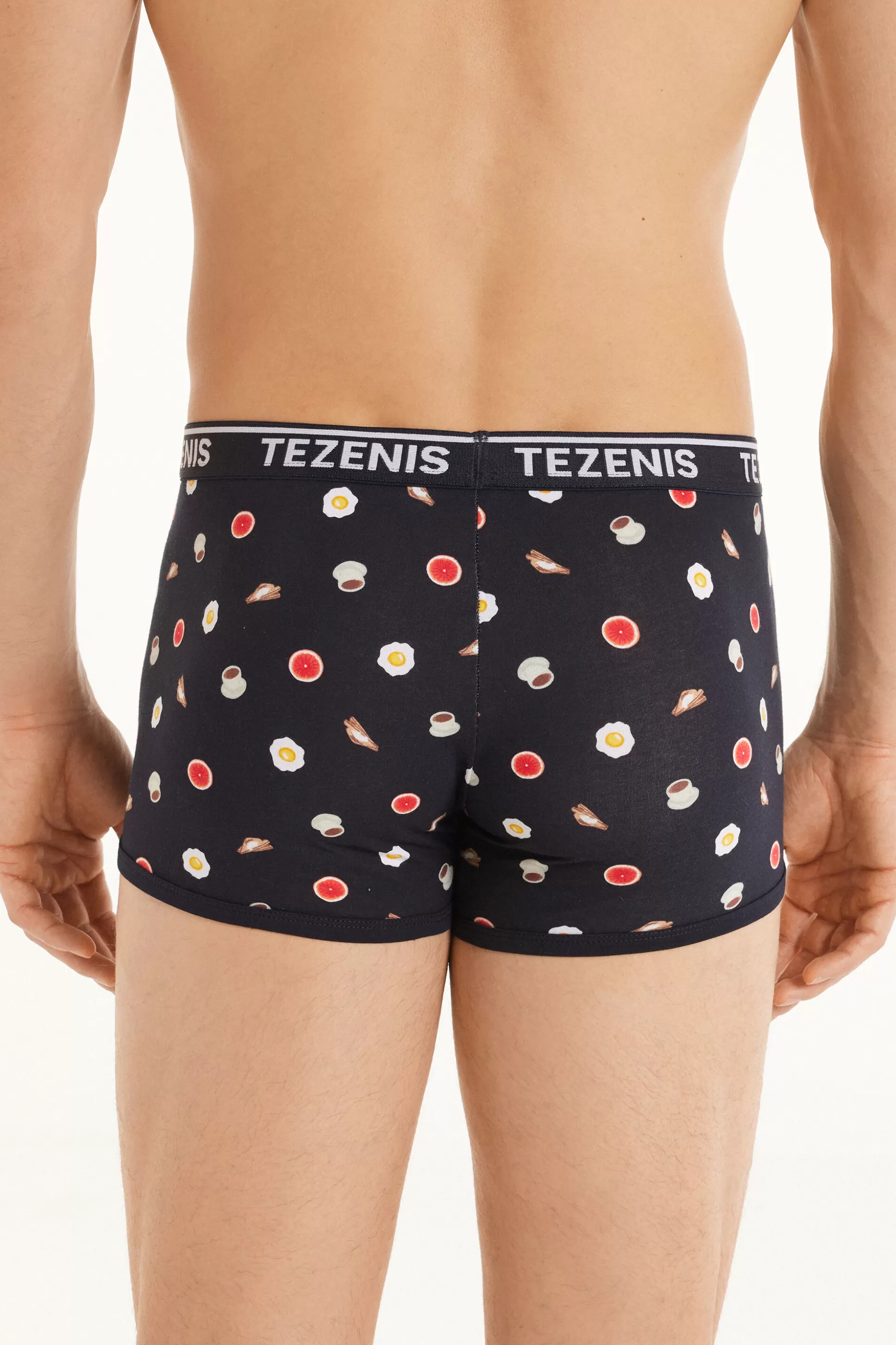 Boxer In Cotone Stampato Bordi A Contrasto Con Logo - Boxer - Uomo | >Tezenis Outlet