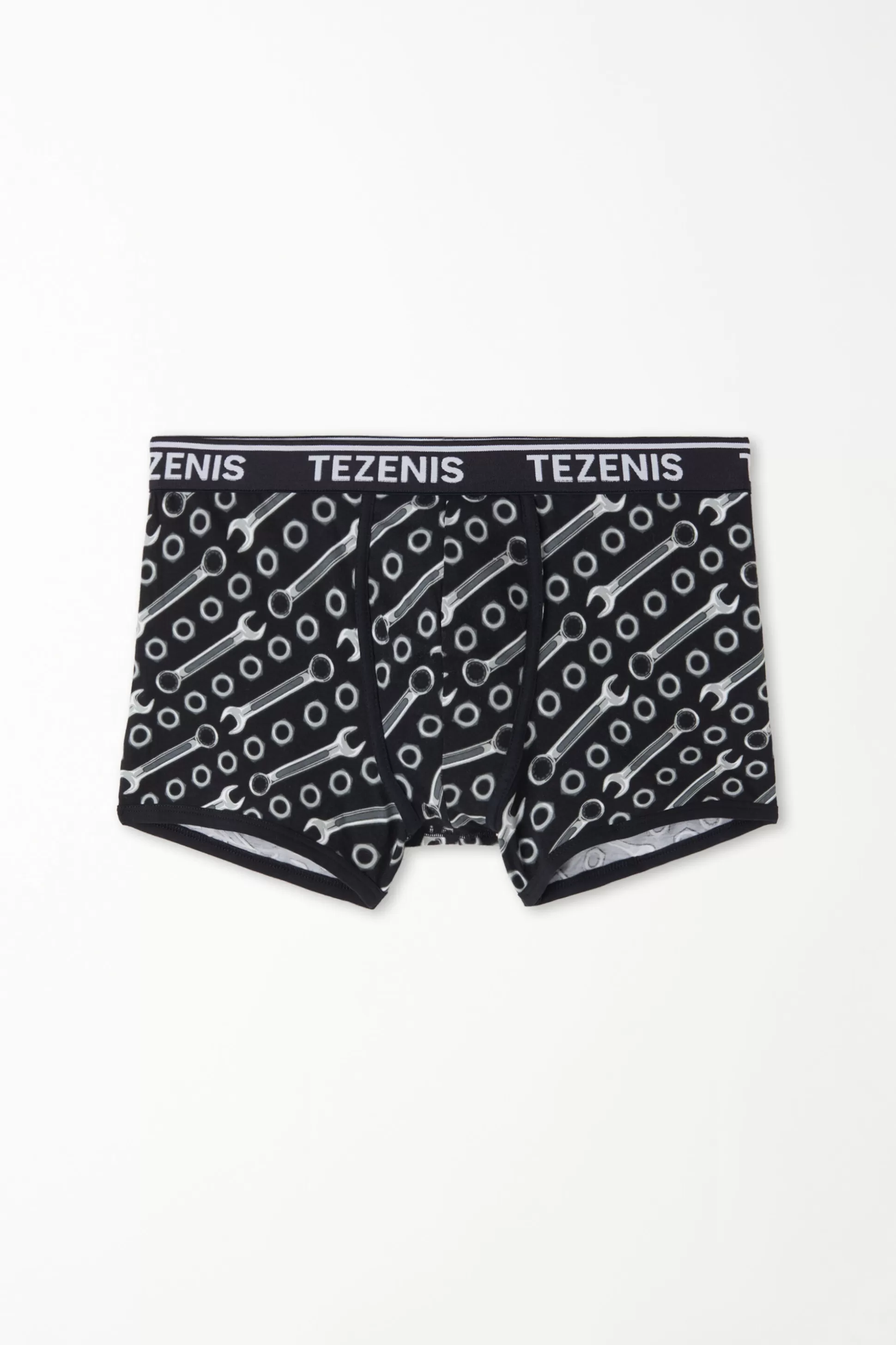 Boxer In Cotone Stampato Bordi A Contrasto Con Logo - Boxer - Uomo | >Tezenis Flash Sale