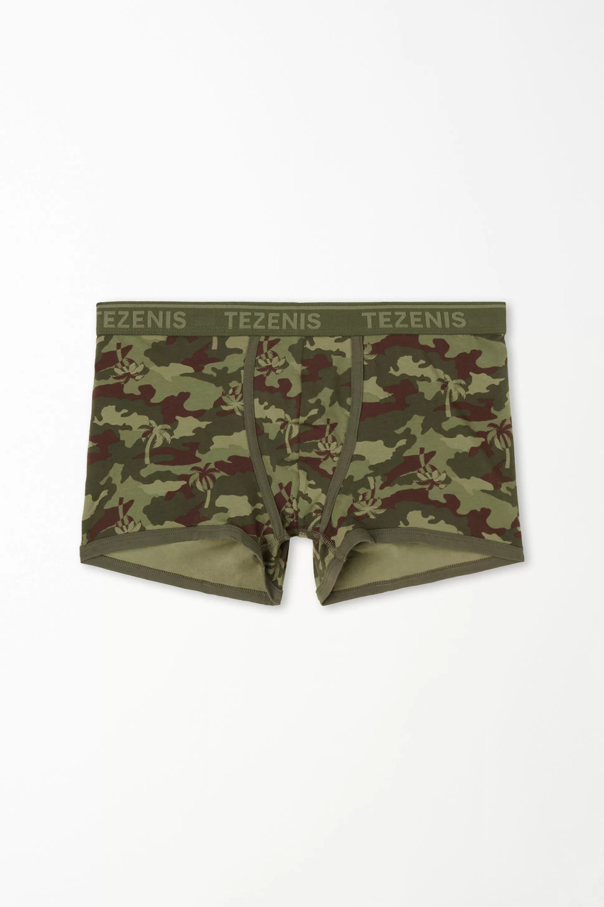 Boxer In Cotone Stampato Bordi A Contrasto Con Logo - Boxer - Uomo | >Tezenis Online