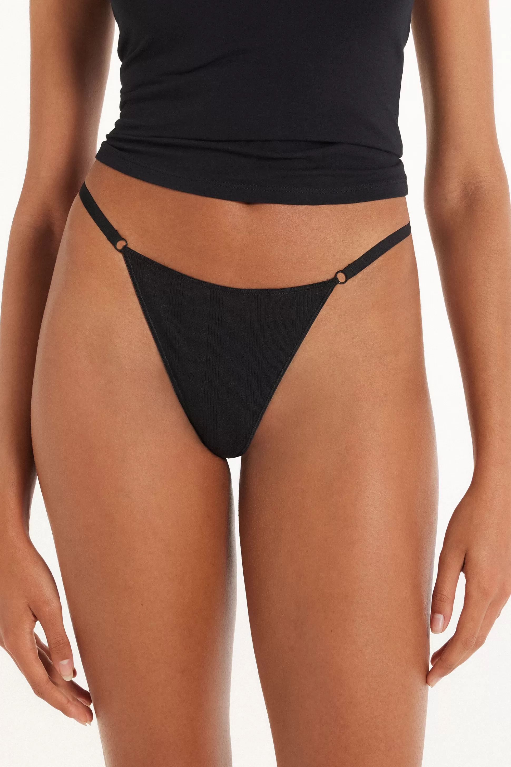 Brasiliano Con Fianchetto Tanga Cotone Pointelle - Perizoma E Tanga - Donna | >Tezenis Cheap