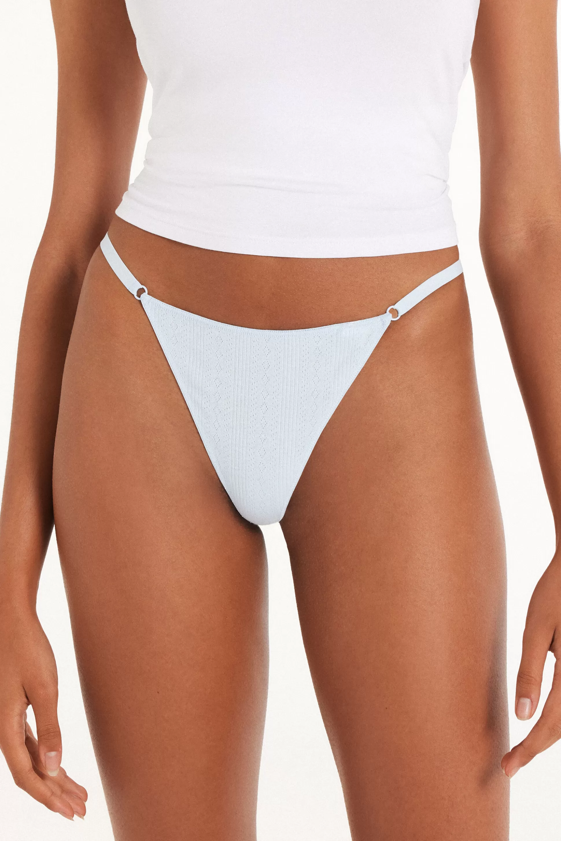 Brasiliano Con Fianchetto Tanga Cotone Pointelle - Perizoma E Tanga - Donna | >Tezenis Clearance