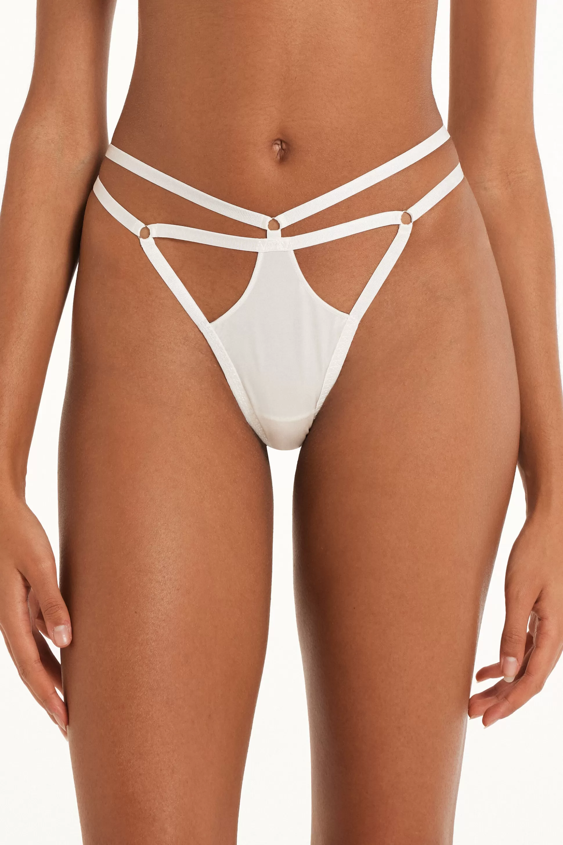 Brasiliano Con Fianchetto Tanga In Microfibra Lucida - Brasiliana - Donna | >Tezenis Store