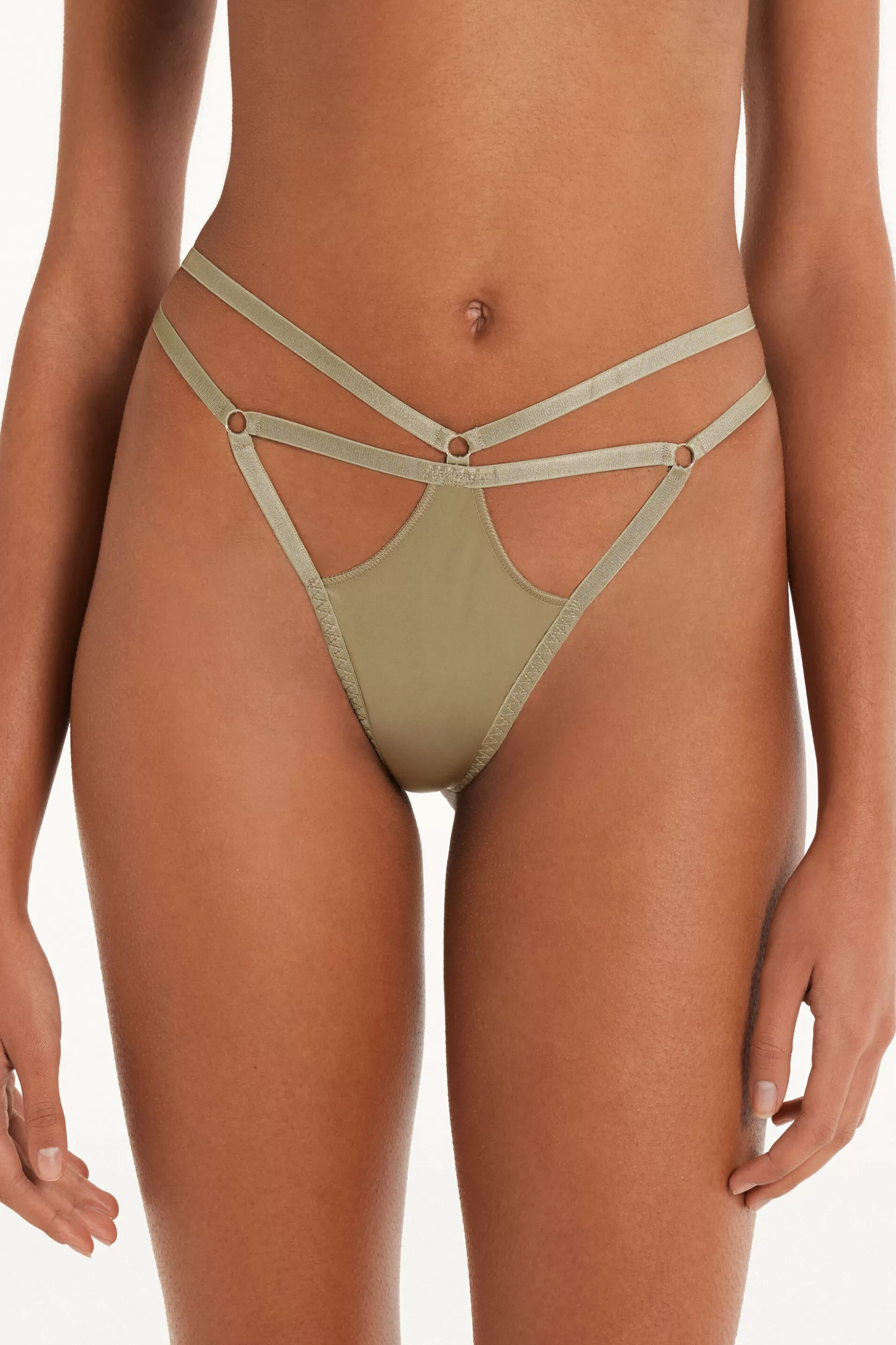 Brasiliano Con Fianchetto Tanga In Microfibra Lucida - Brasiliana - Donna | >Tezenis Cheap