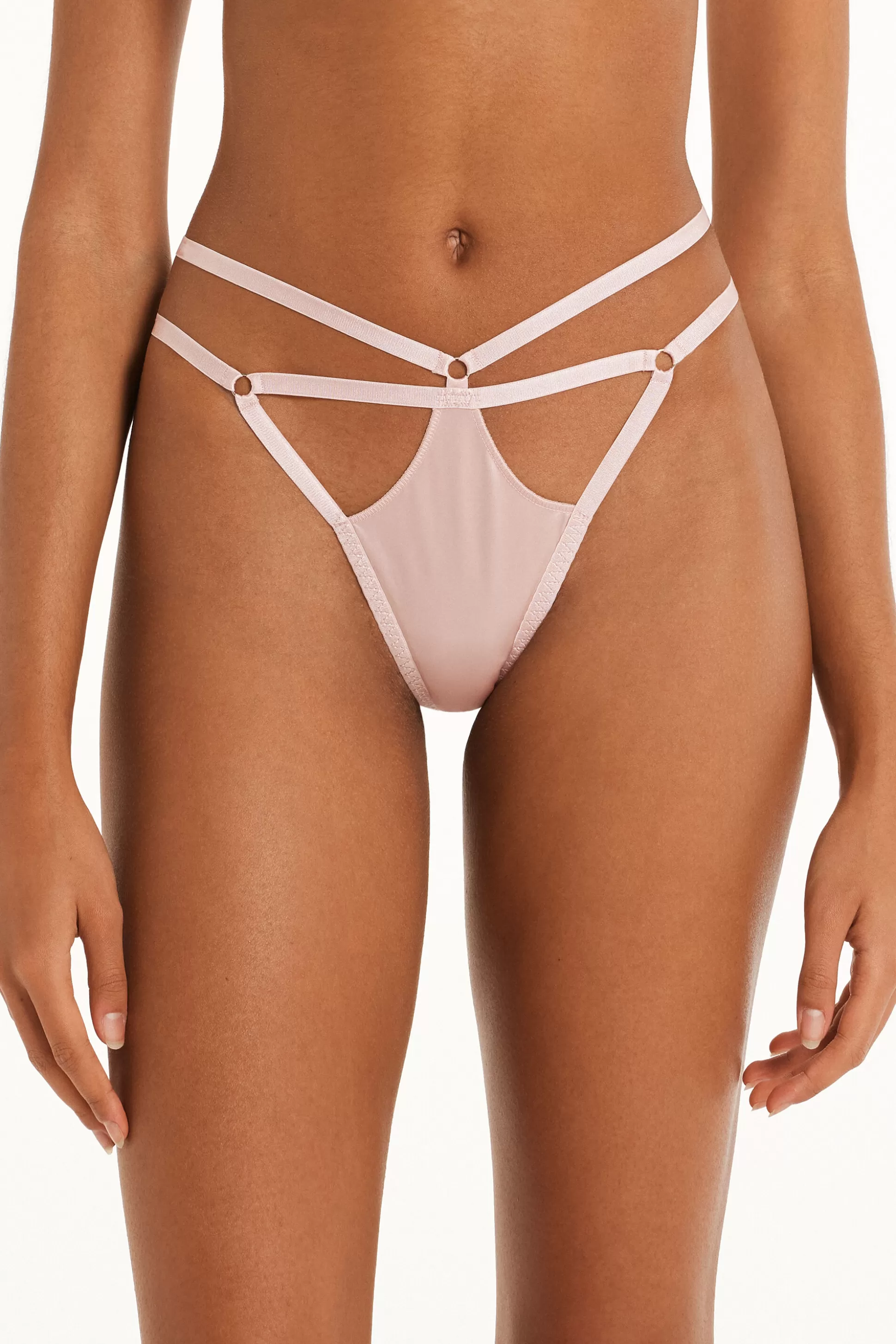 Brasiliano Con Fianchetto Tanga In Microfibra Lucida - Brasiliana - Donna | >Tezenis Sale