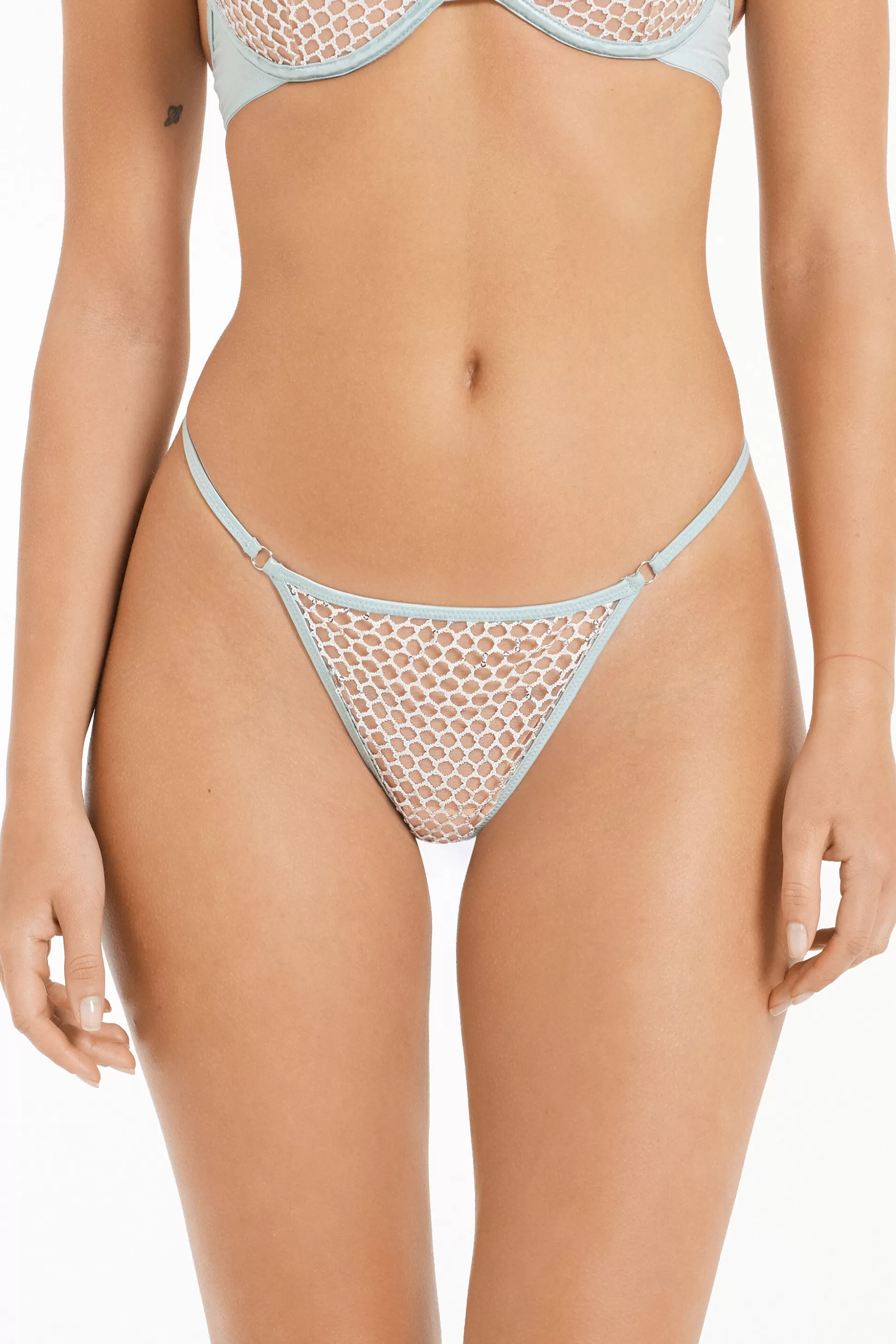 Brasiliano Con Fianchetto Tanga Sequin Net - Brasiliana - Donna | >Tezenis Hot