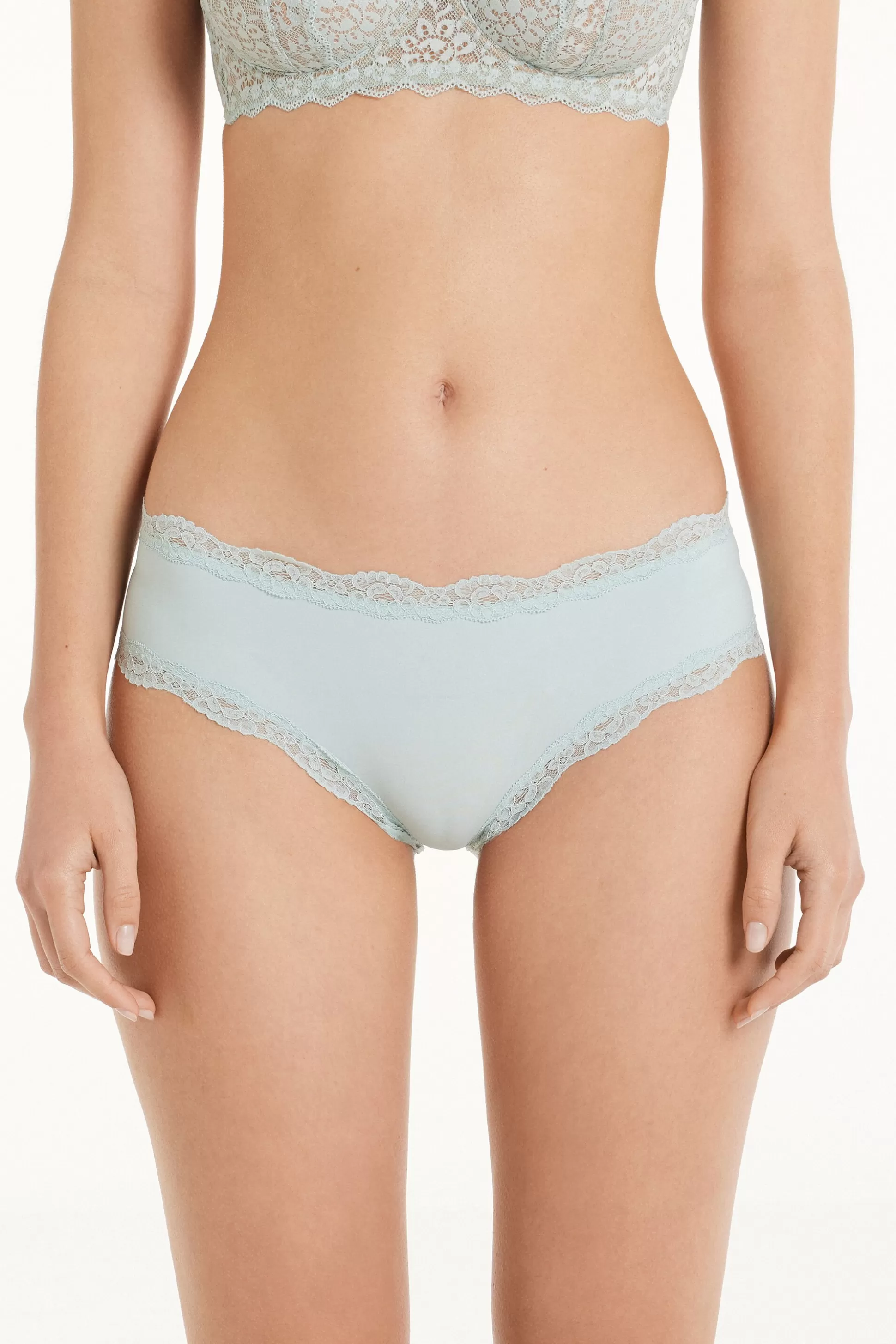 Culotte Brasiliana Microfibra E Pizzo - Culotte - Donna | >Tezenis Outlet