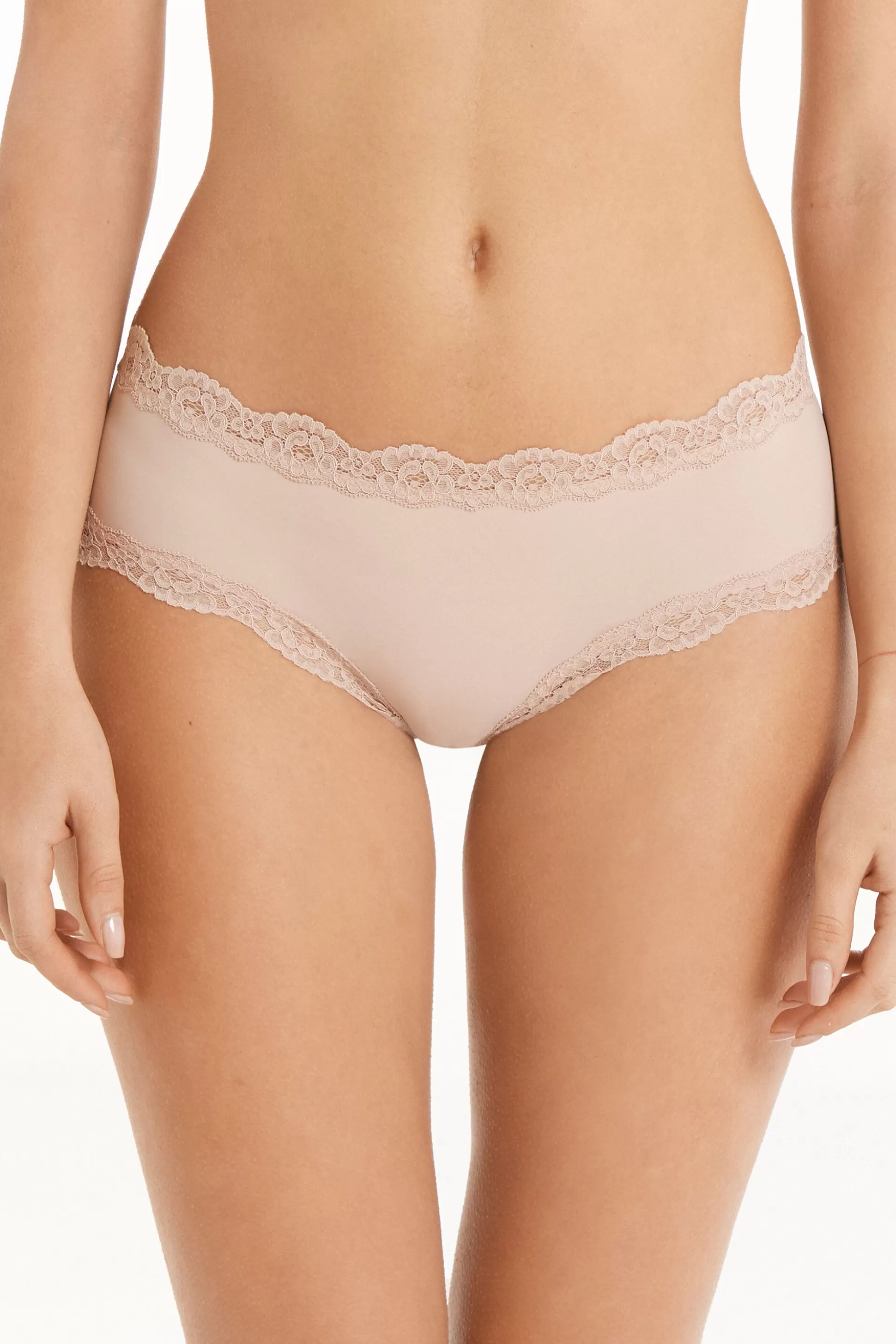 Culotte Brasiliana Microfibra E Pizzo - Culotte - Donna | >Tezenis Fashion