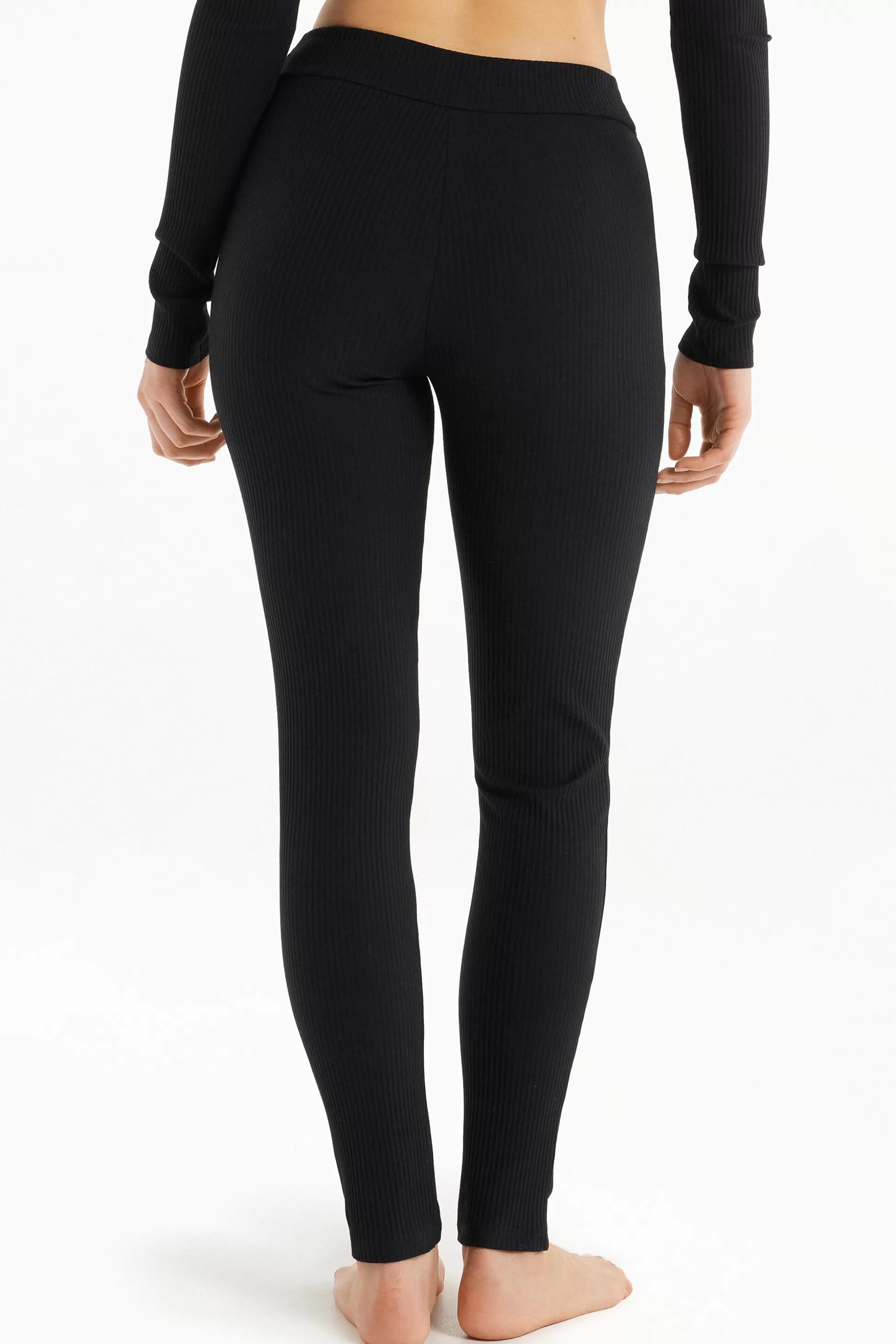 Leggings A Costine Con Taglio A V - Pantaloni - Donna | >Tezenis Store