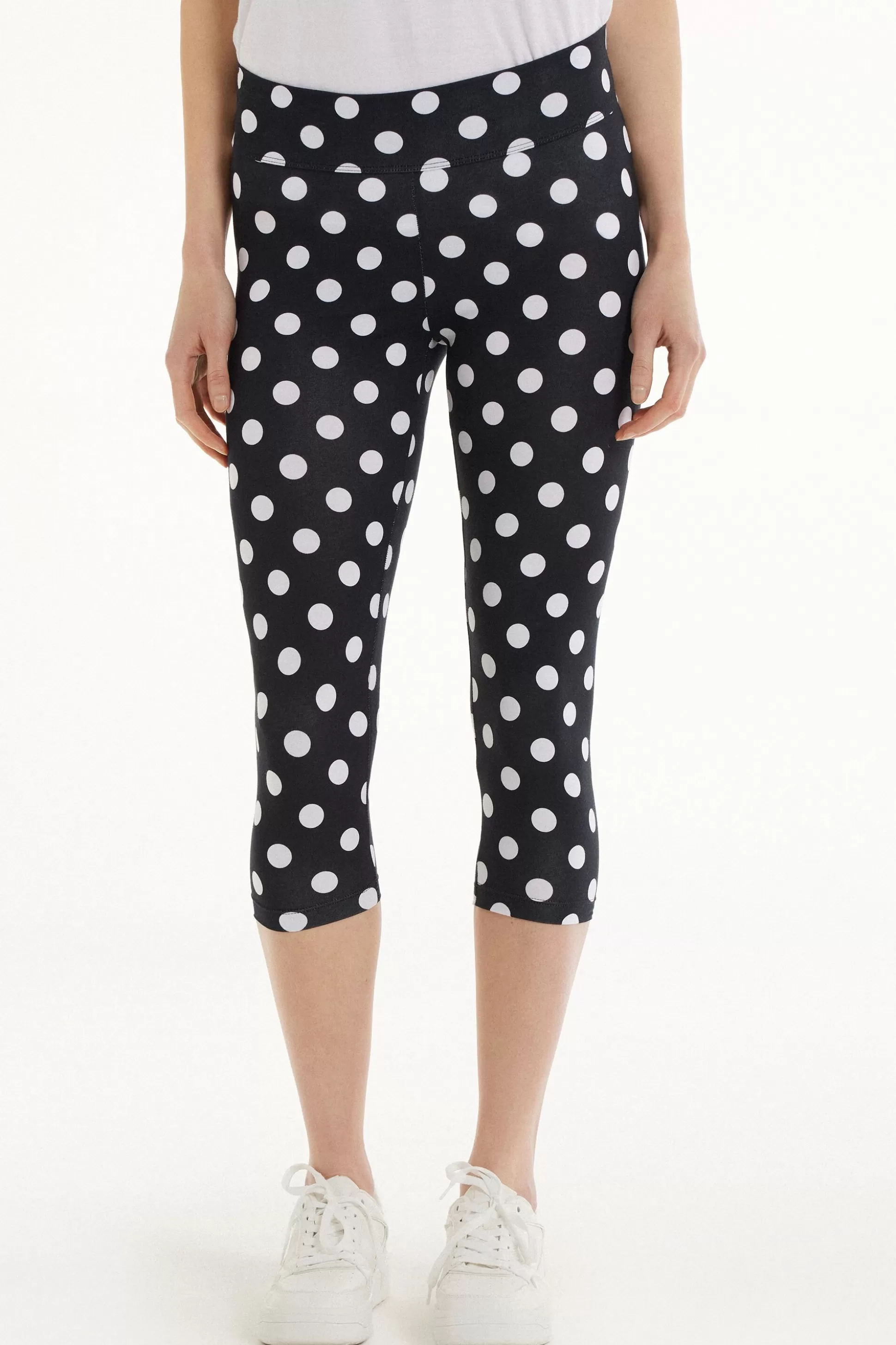 Leggings Capri In Cotone Stampato - Leggings - Donna | >Tezenis Sale