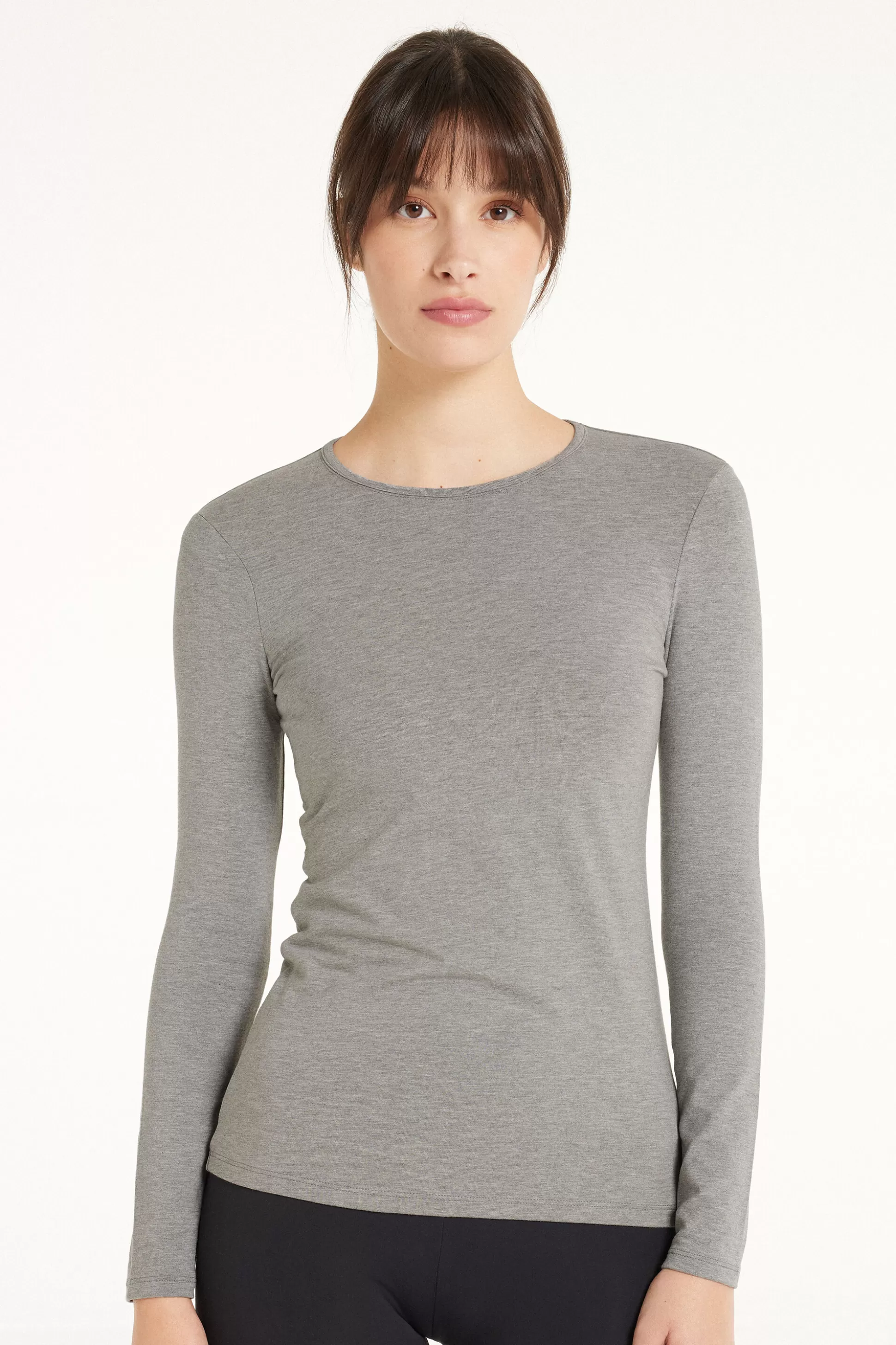 Maglia Girocollo Cotone E Modal Termico - Maglie Maniche Lunghe - Donna | >Tezenis Fashion