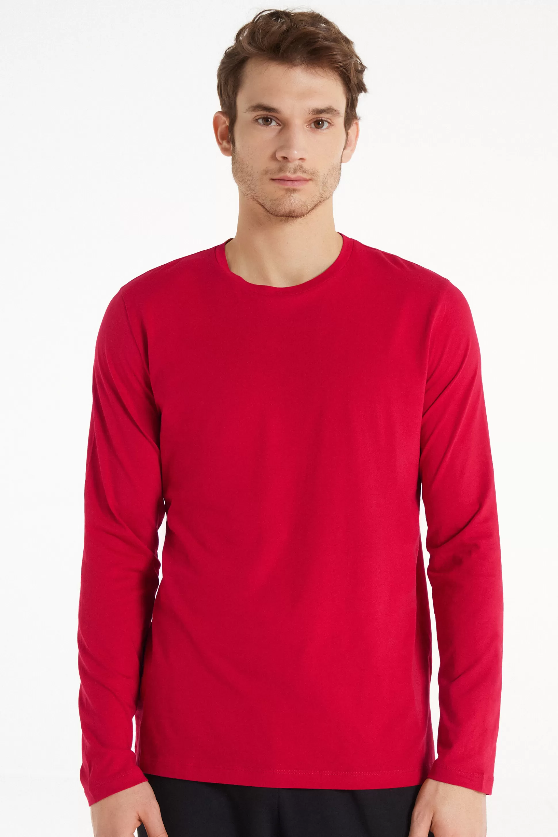 Maglia Girocollo Manica Lunga Cotone - Maglie Maniche Lunghe - Uomo | >Tezenis Outlet