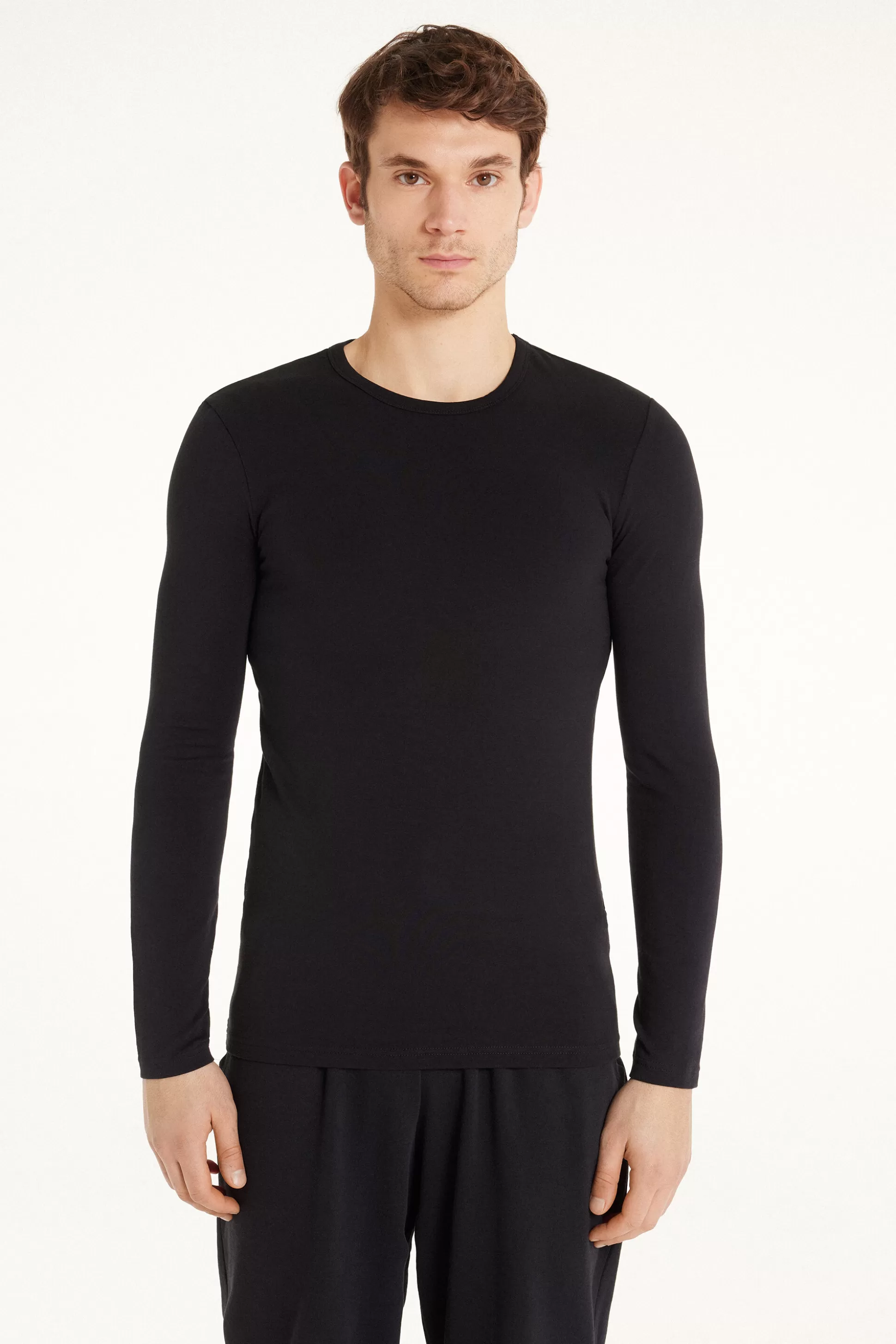 Maglia Manica Lunga Girocollo Cotone Termico - Maglie Maniche Lunghe - Uomo | >Tezenis Fashion