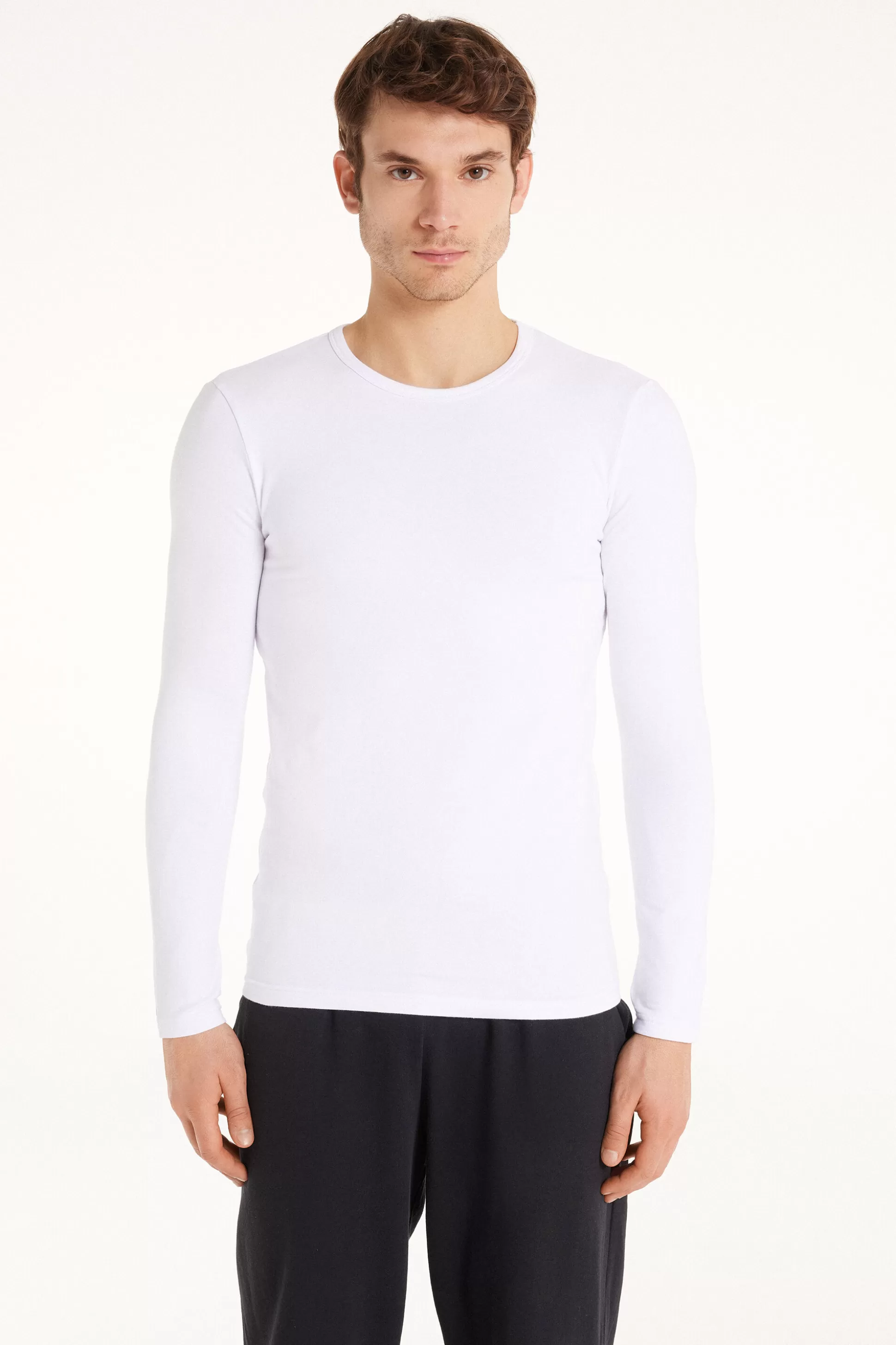 Maglia Manica Lunga Girocollo Cotone Termico - Maglie Maniche Lunghe - Uomo | >Tezenis Best