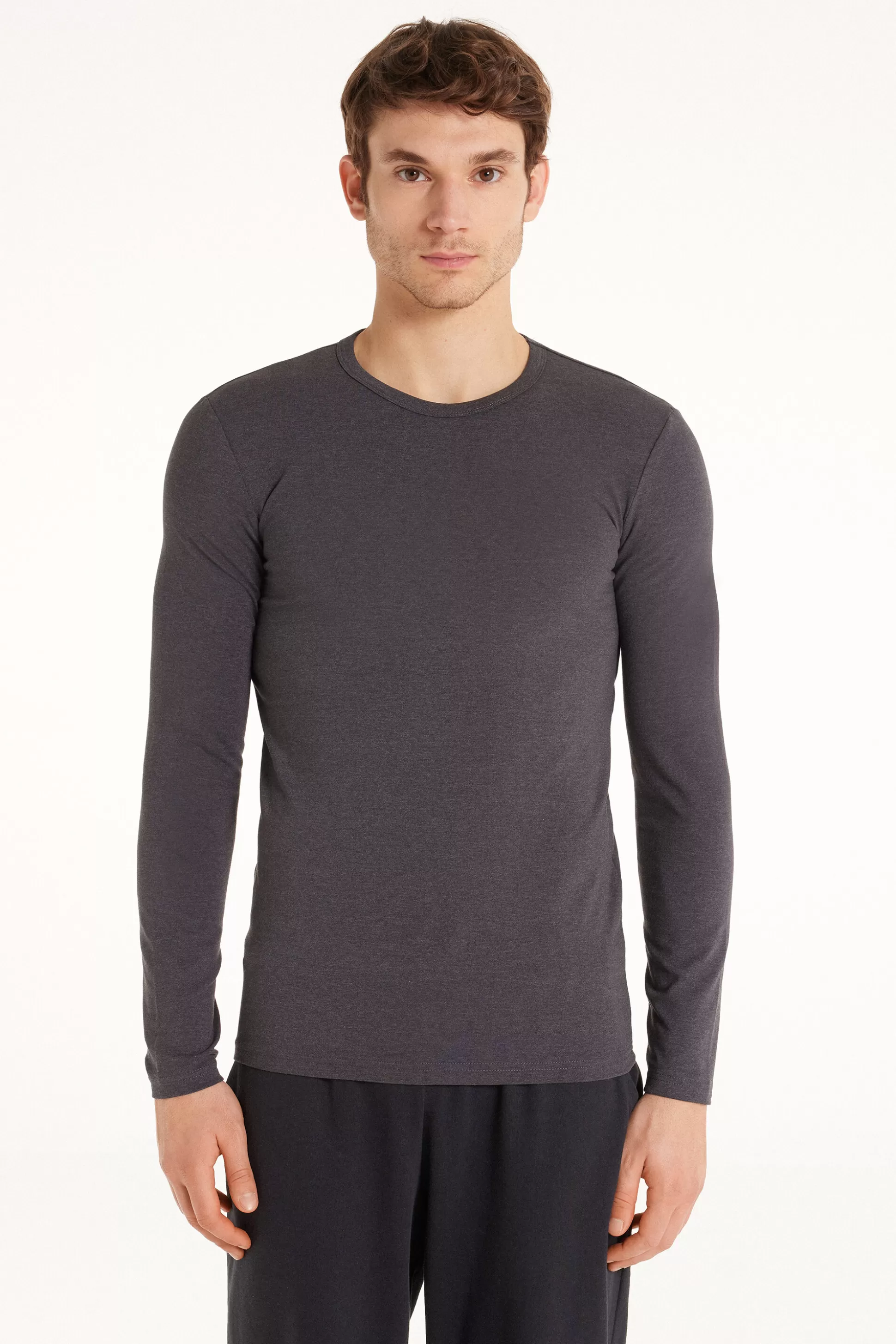 Maglia Manica Lunga Girocollo Cotone Termico - Maglie Maniche Lunghe - Uomo | >Tezenis Fashion