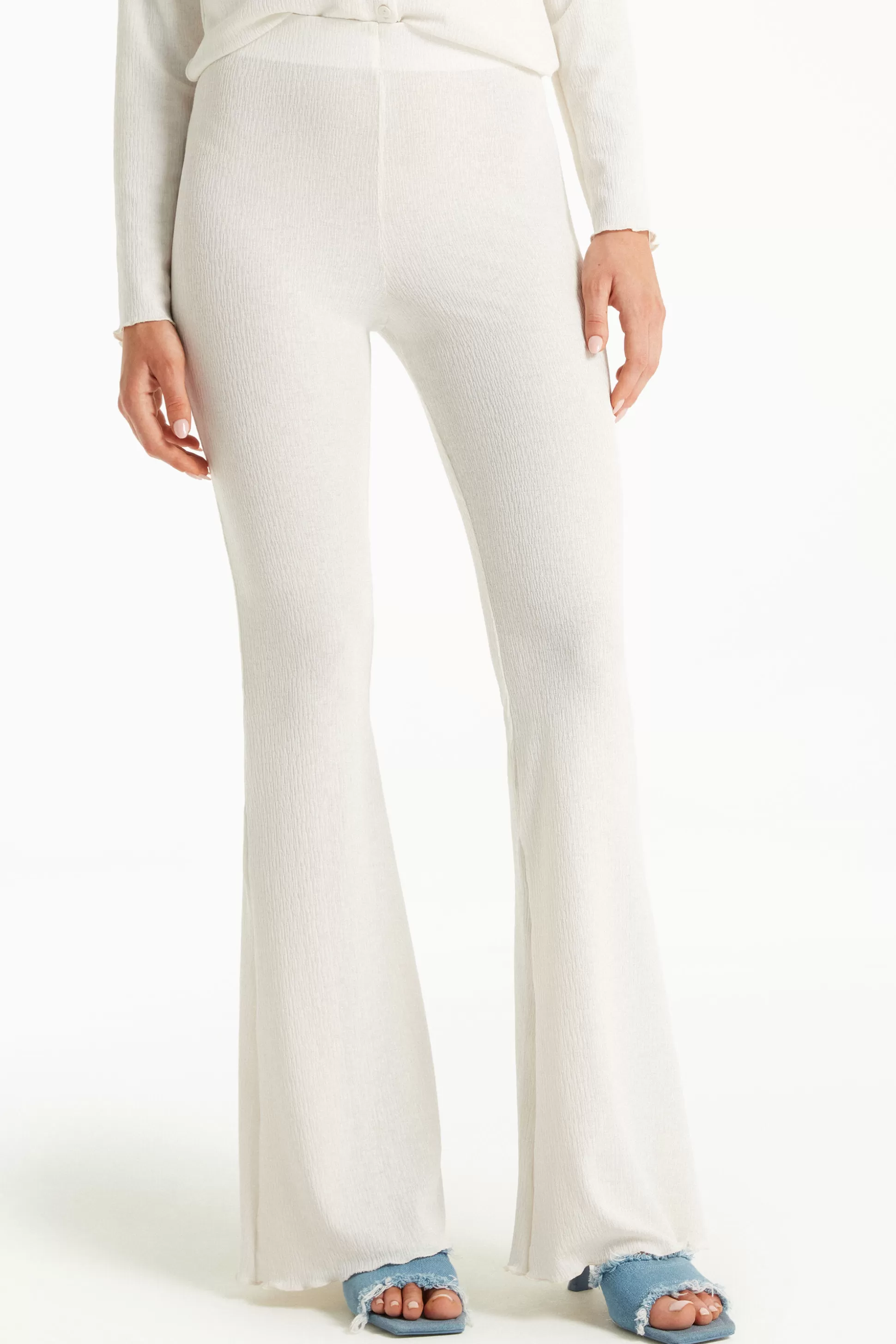 Pantalone Flare In Crepe - Pantaloni - Donna | >Tezenis Fashion