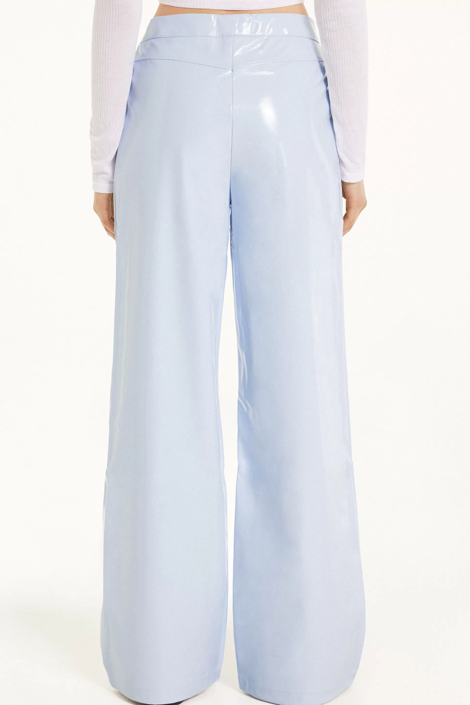 Pantalone Lungo Dritto Effetto Vinile - Pantaloni - Donna | >Tezenis Fashion