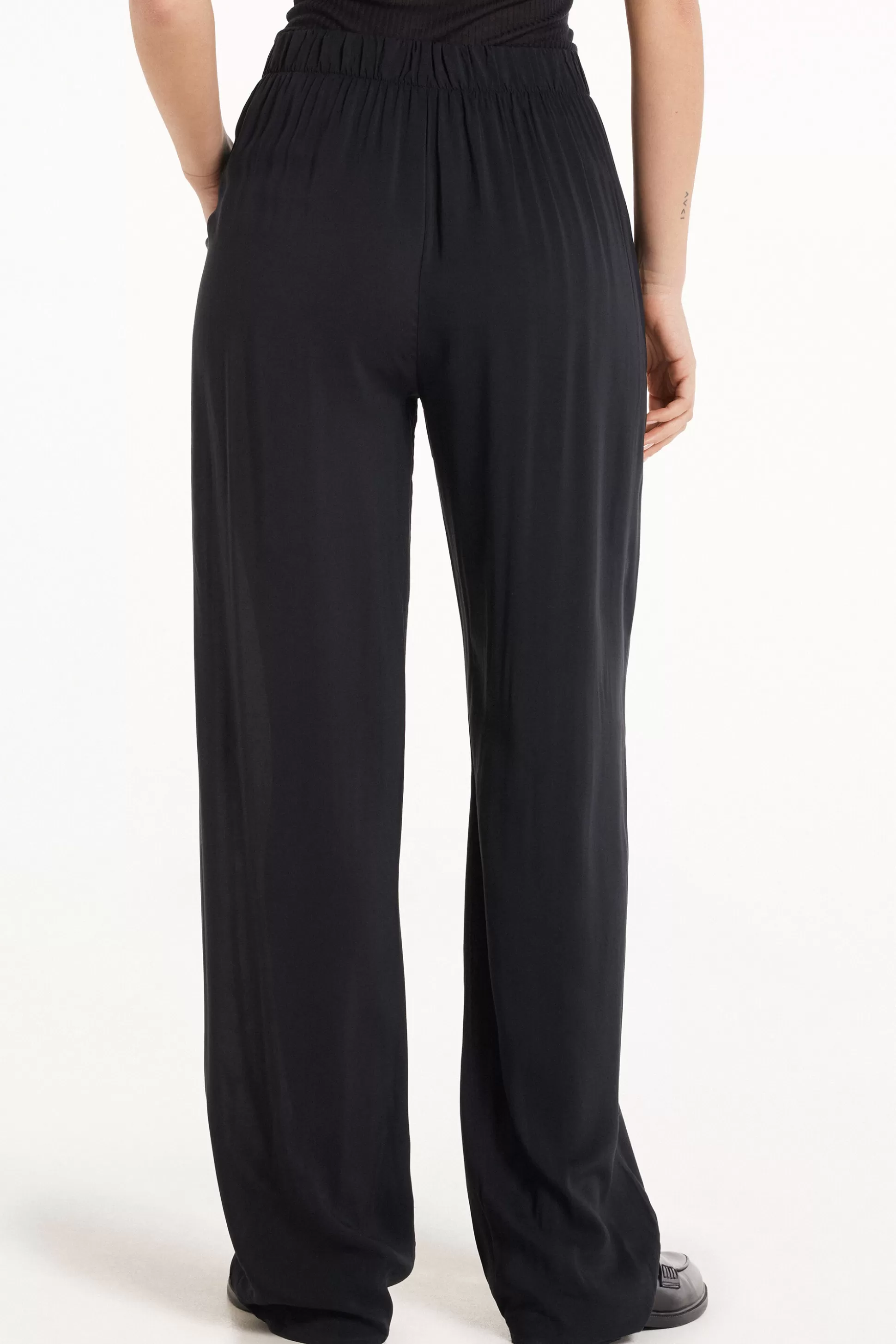 Pantalone Lungo Dritto Tela Viscosa - Pantaloni - Donna | >Tezenis Cheap