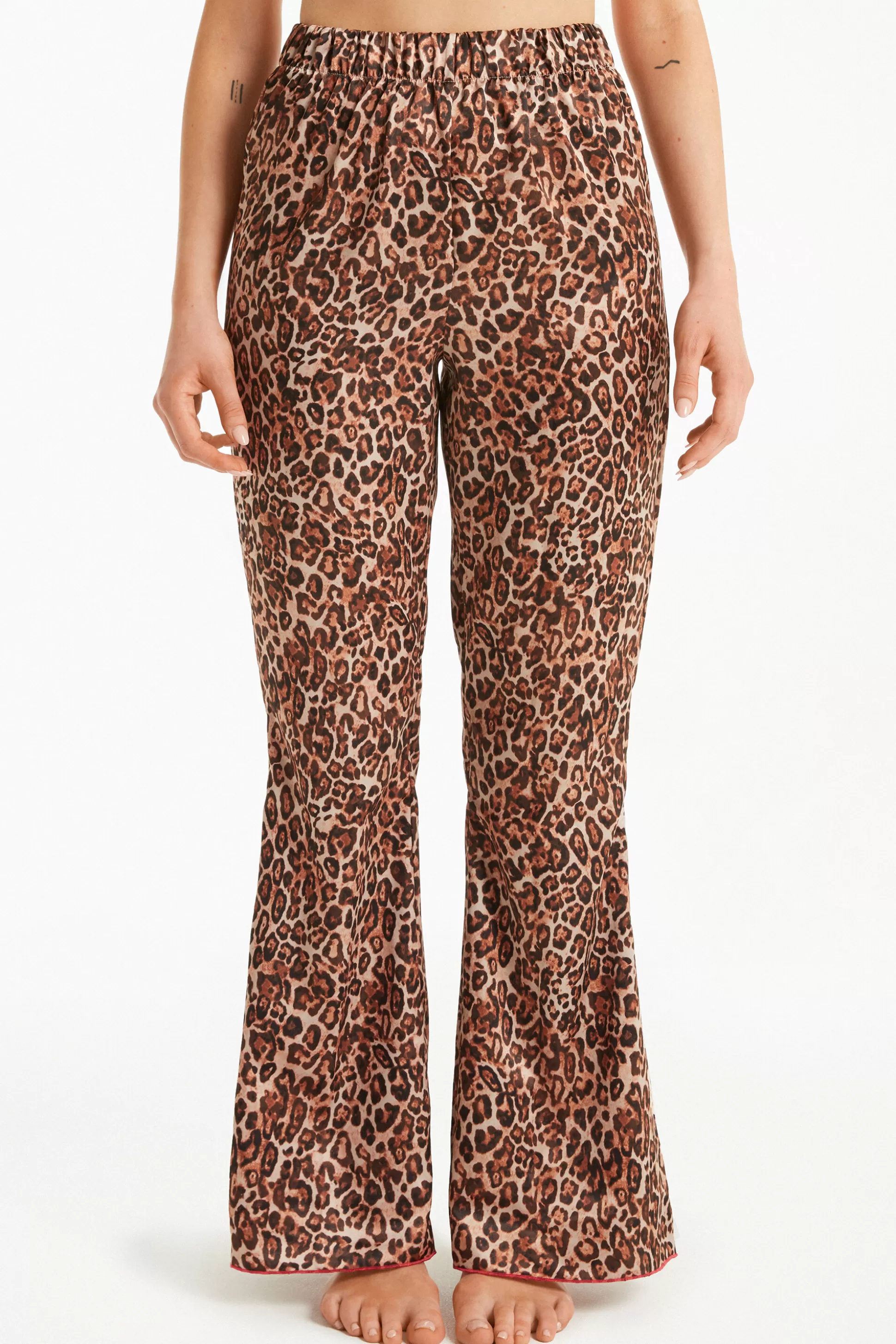 Pantalone Lungo In Raso Strawberry Leopard - Pigiami Combinabili - Donna | >Tezenis Outlet