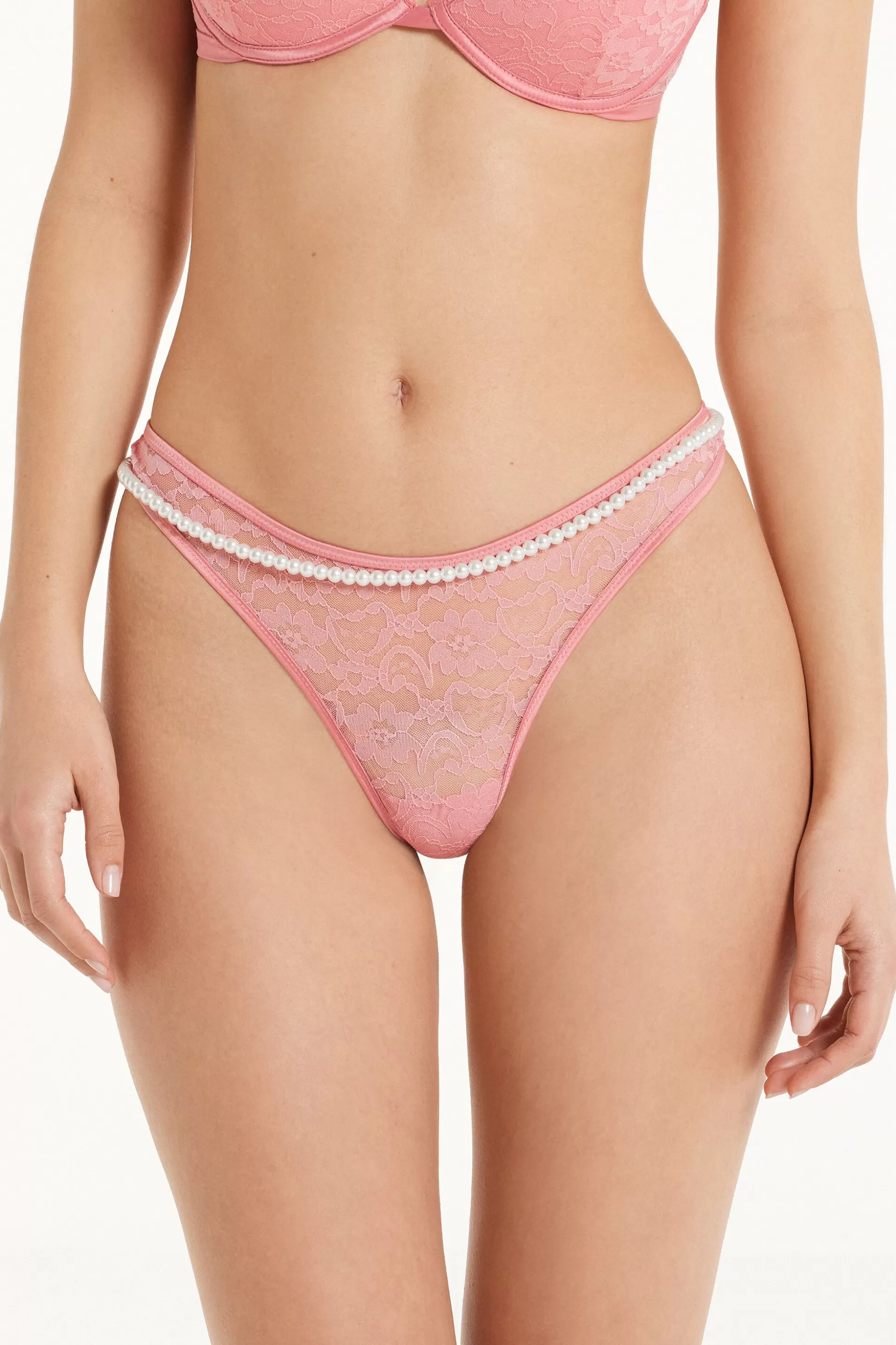 Perizoma Pearl Pink Lace - Perizoma E Tanga - Donna | >Tezenis Store