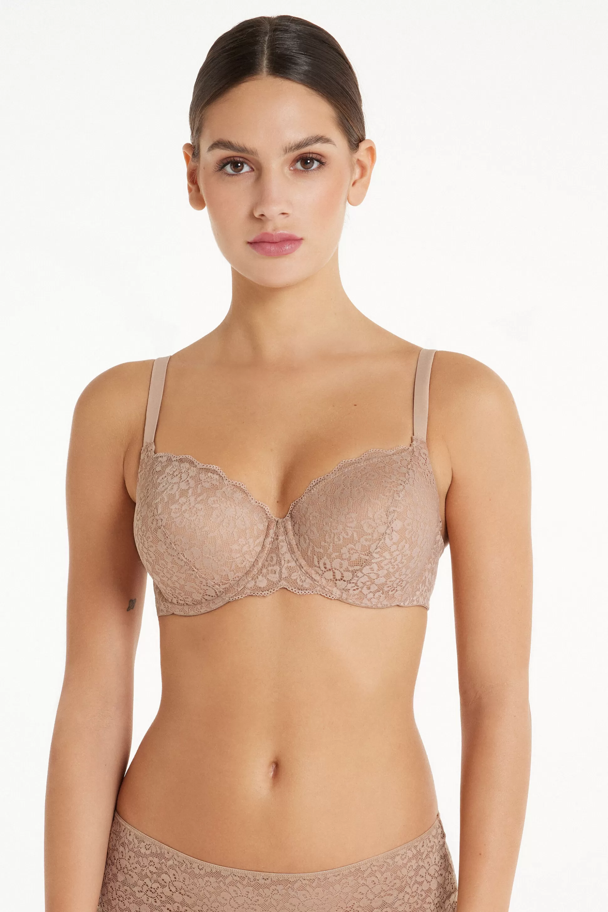 Reggiseno Balconcino In Pizzo Riciclato Prague Full Cover - Balconcino - Donna | >Tezenis Online