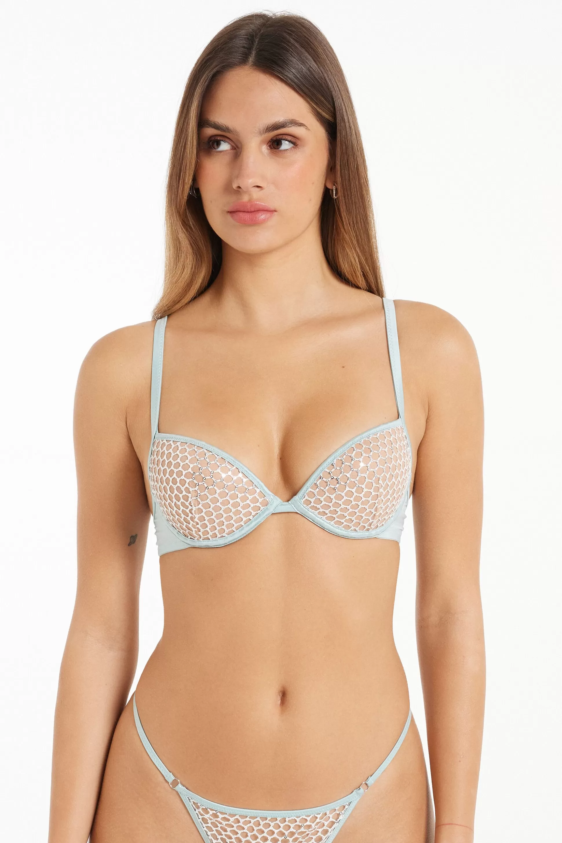 Reggiseno Push-up Moscow Sequin Net - Push Up - Donna | >Tezenis Outlet