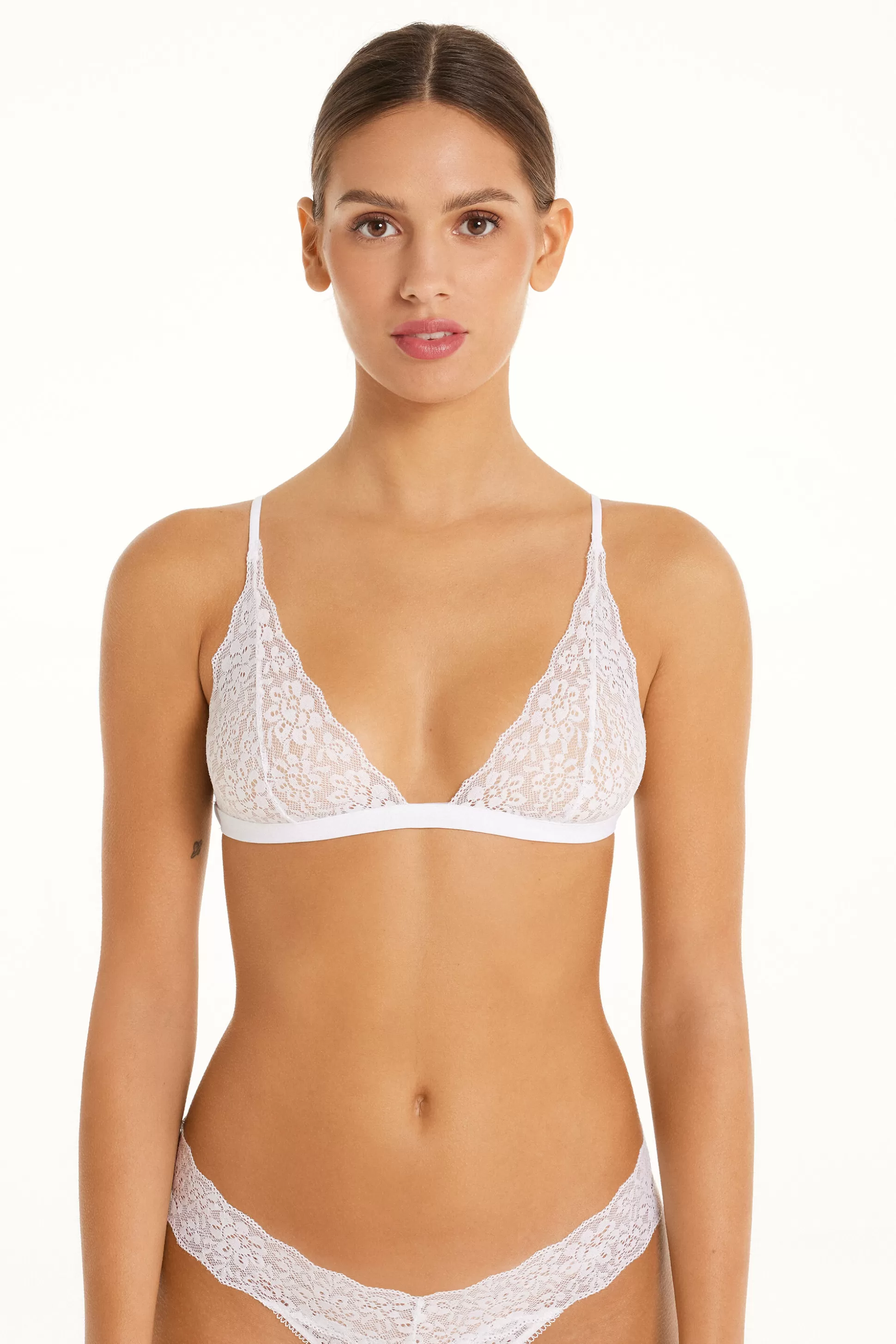 Reggiseno Triangolo Lisbon Senza Imbottitura In Pizzo Riciclato - Triangolo - Donna | >Tezenis Clearance