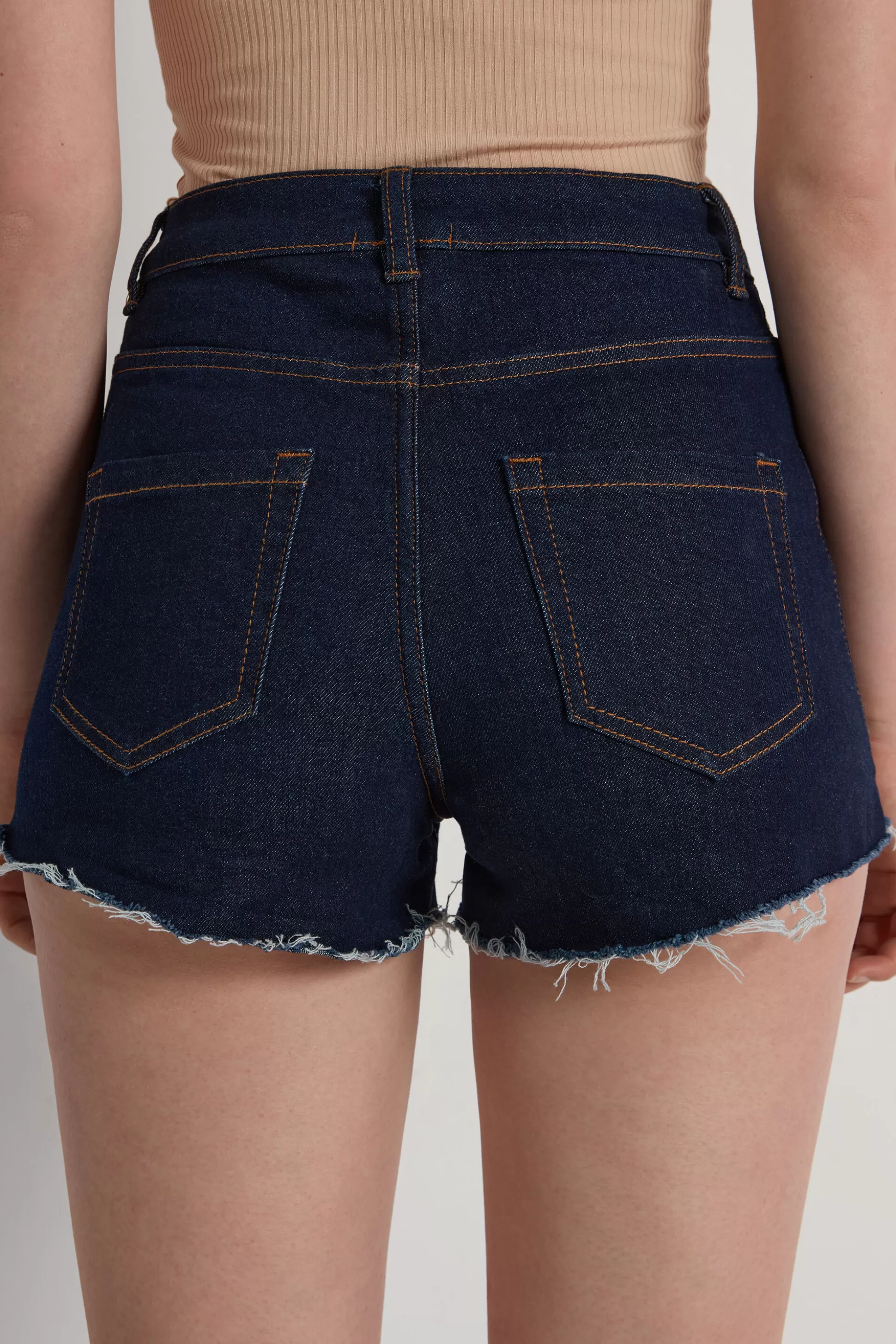 Short Alto In Denim Sfrangiato - Shorts - Donna | >Tezenis Outlet