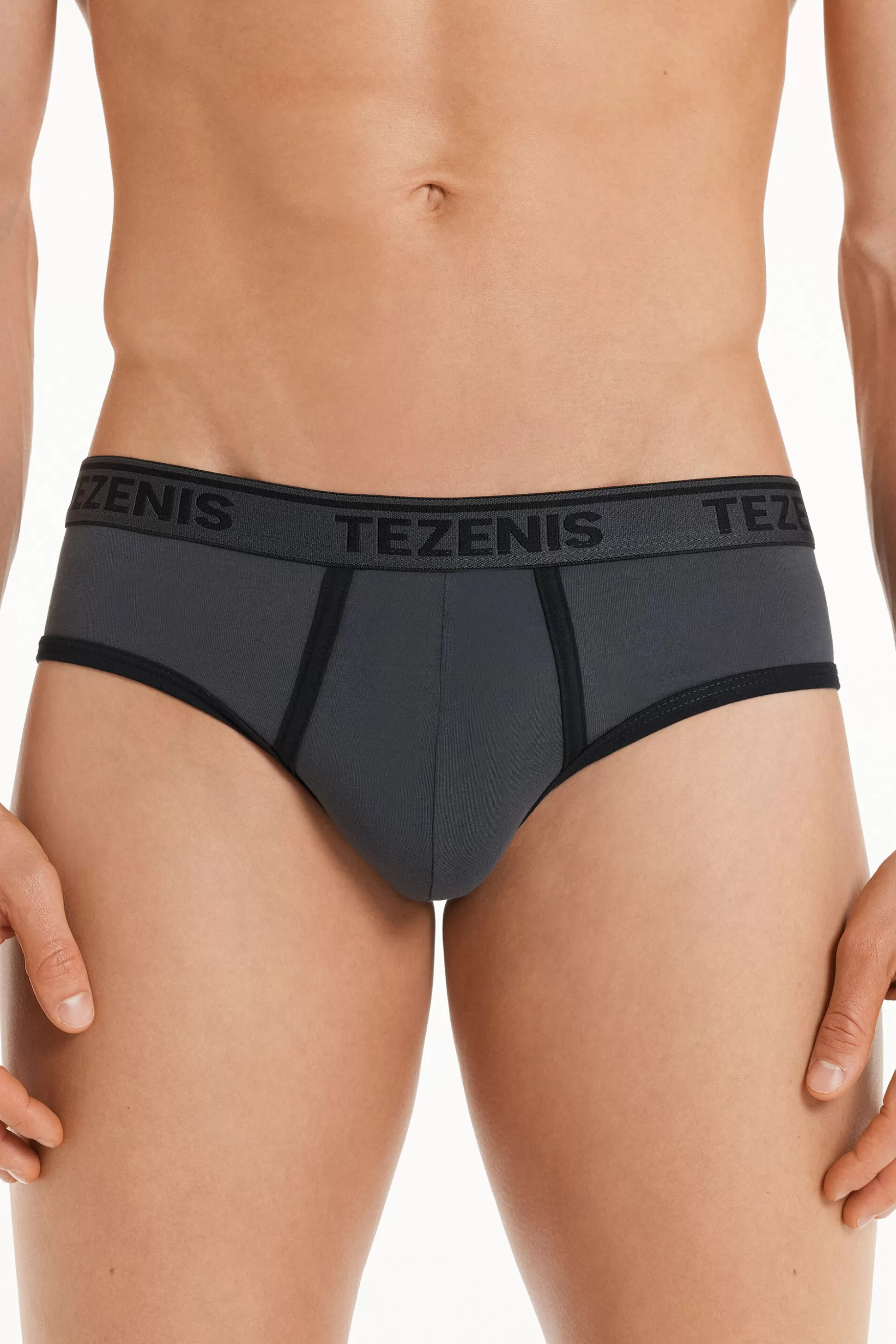 Slip In Cotone Bordi A Contrasto Con Logo - Slip - Uomo | >Tezenis Store