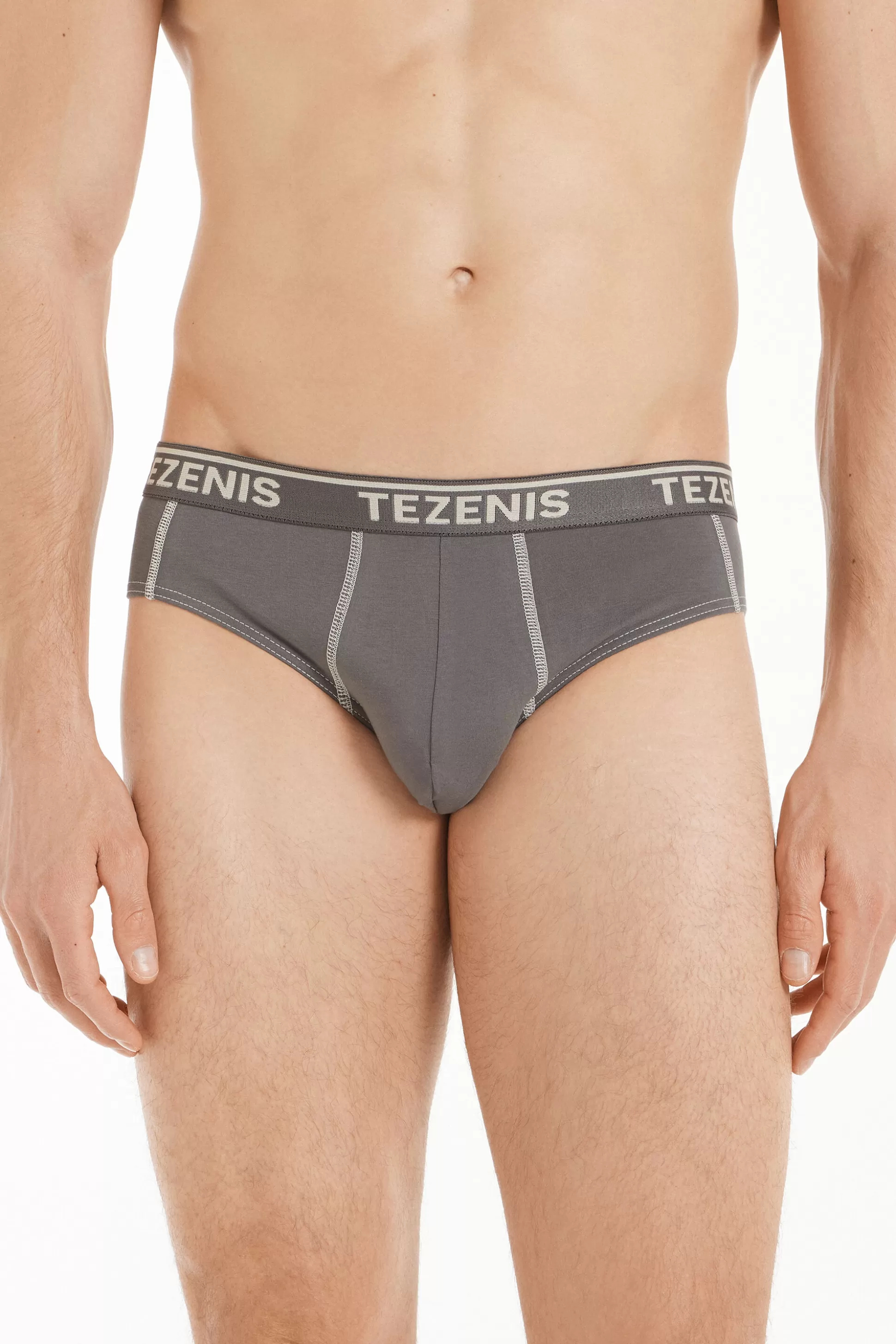 Slip In Cotone Cuciture A Contrasto Con Logo - Slip - Uomo | >Tezenis Store