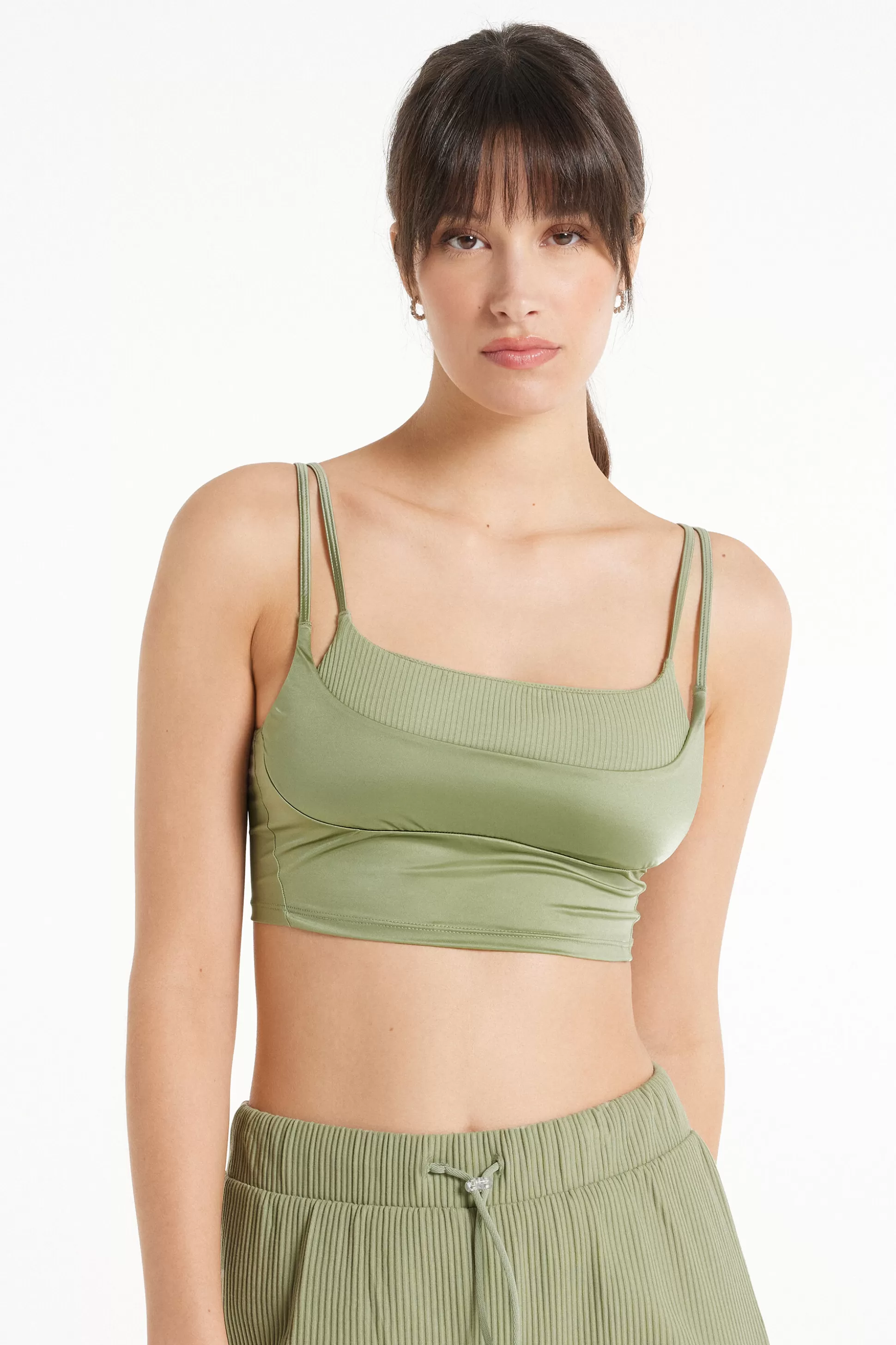 Top Cortissimo A Costine E Microfibra Lucida - Canotte E Top - Donna | >Tezenis Hot