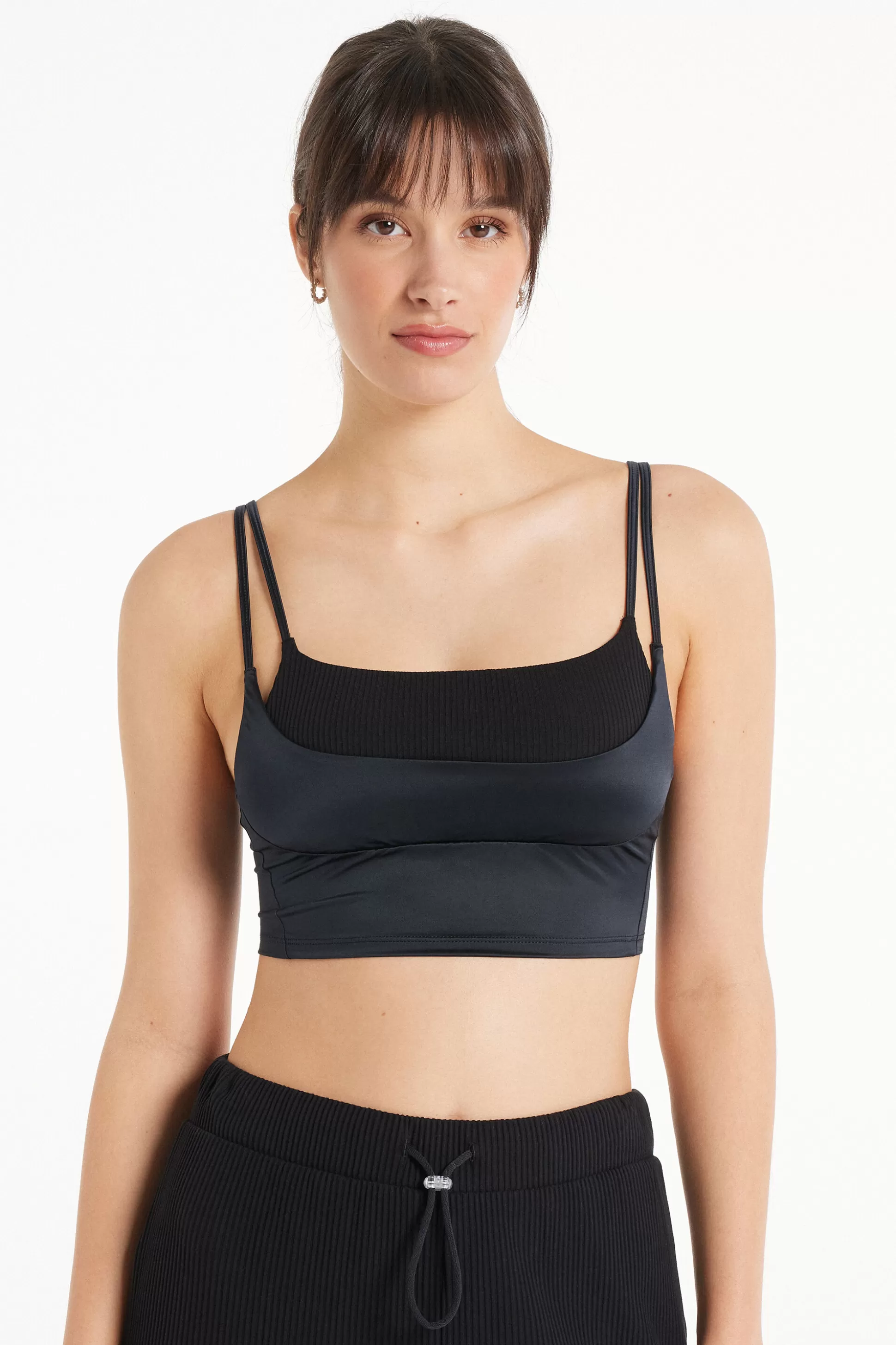 Top Cortissimo A Costine E Microfibra Lucida - Canotte E Top - Donna | >Tezenis New