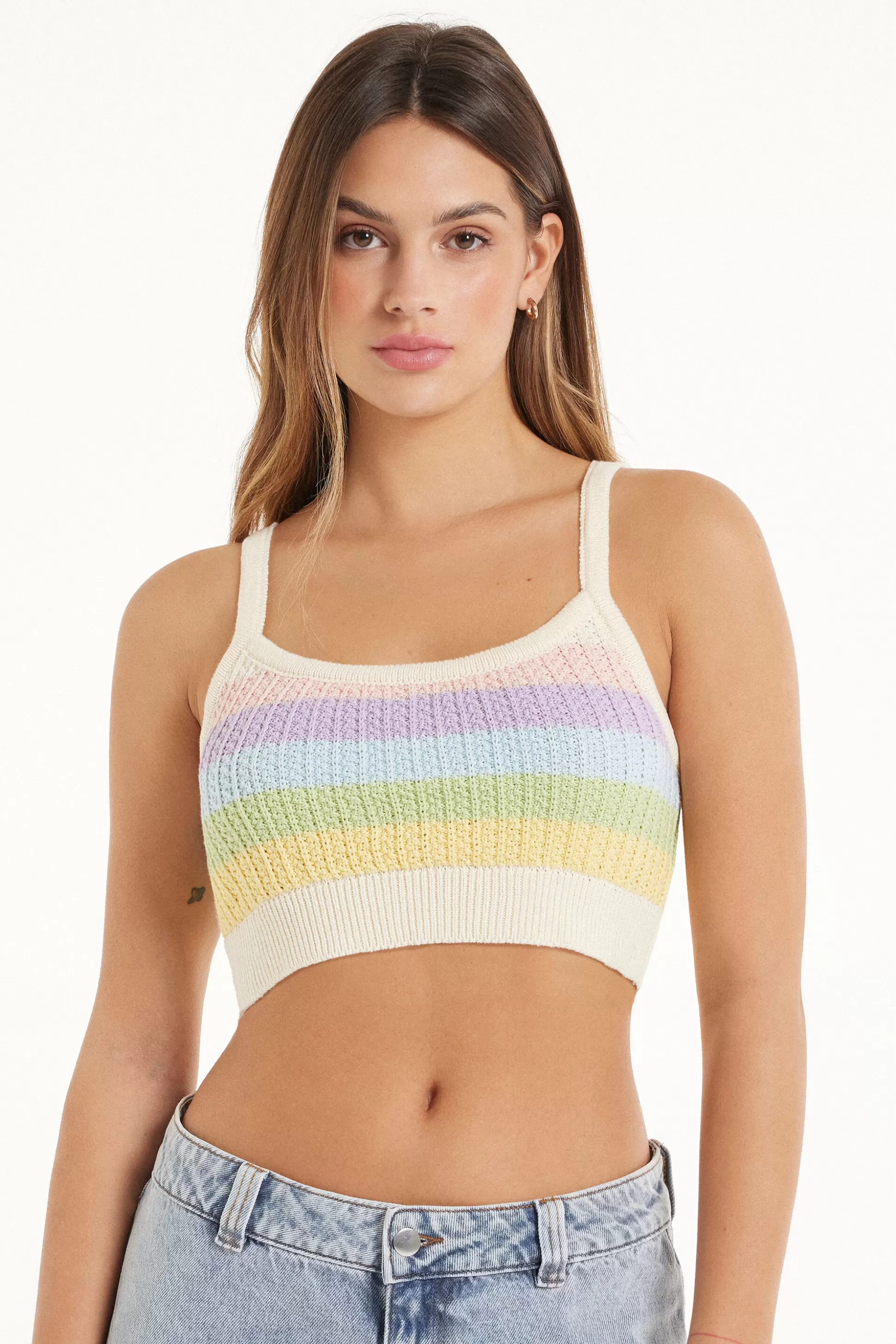 Top Cortissimo A Righe Cotone Calato - Canotte E Top - Donna | >Tezenis Outlet