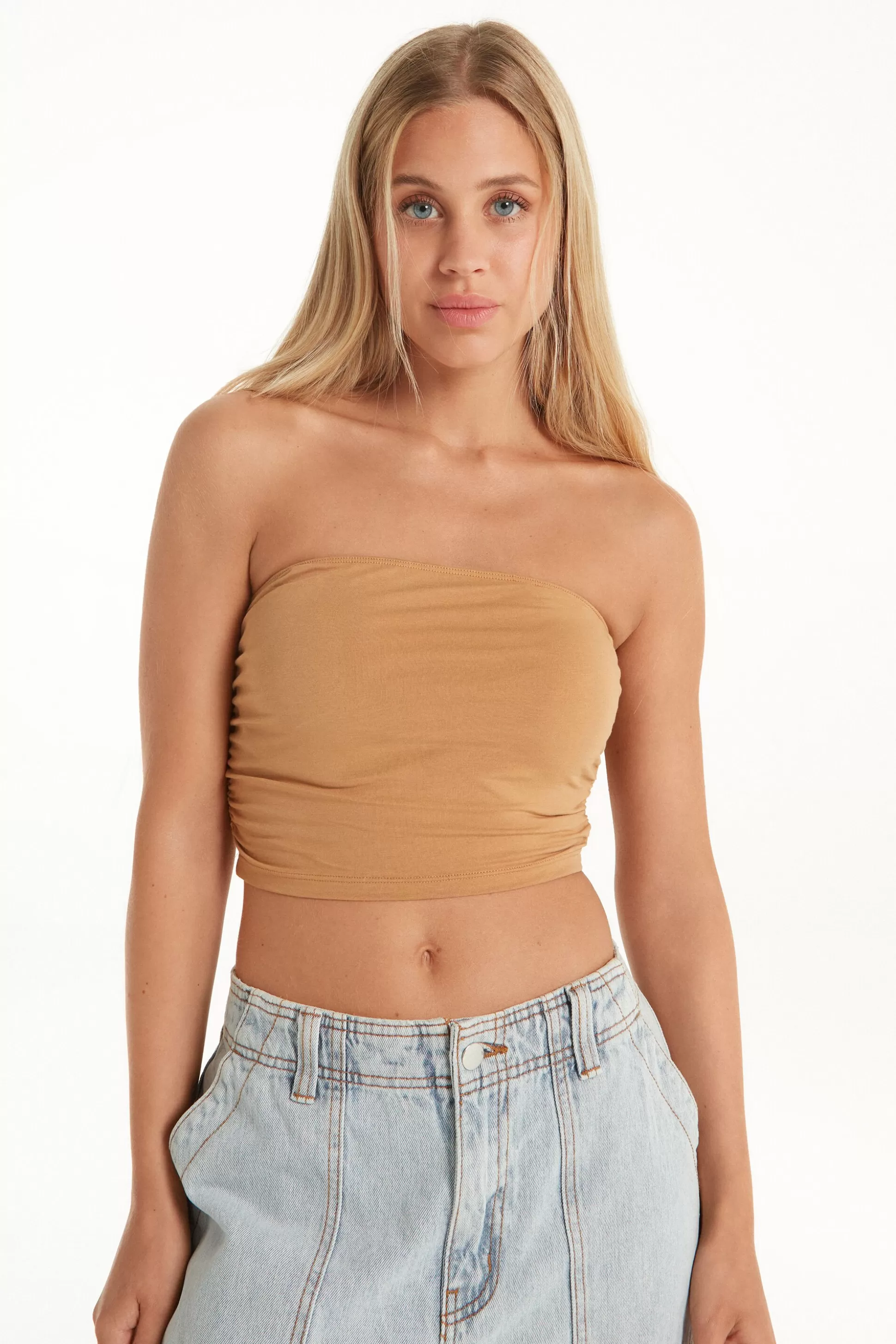 Top Corto Fascia In Cotone - Canotte E Top - Donna | >Tezenis Sale