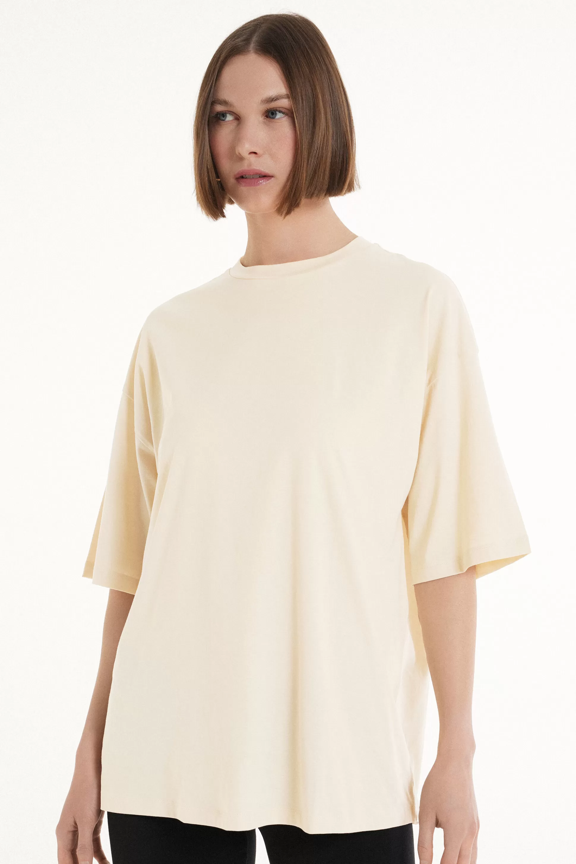 T-Shirt A Girocollo Oversize In Cotone - Magliette Maniche Corte - Donna | >Tezenis Cheap