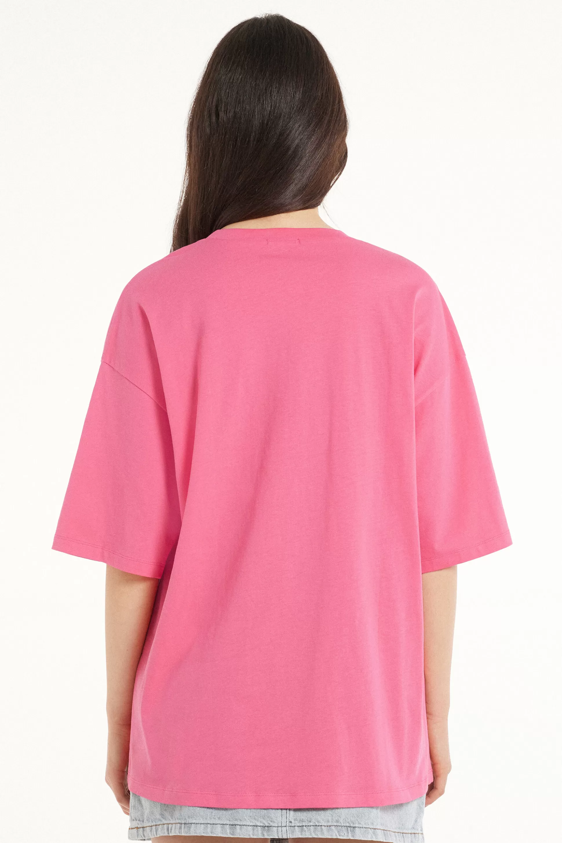 T-Shirt A Girocollo Oversize In Cotone - Magliette Maniche Corte - Donna | >Tezenis Cheap